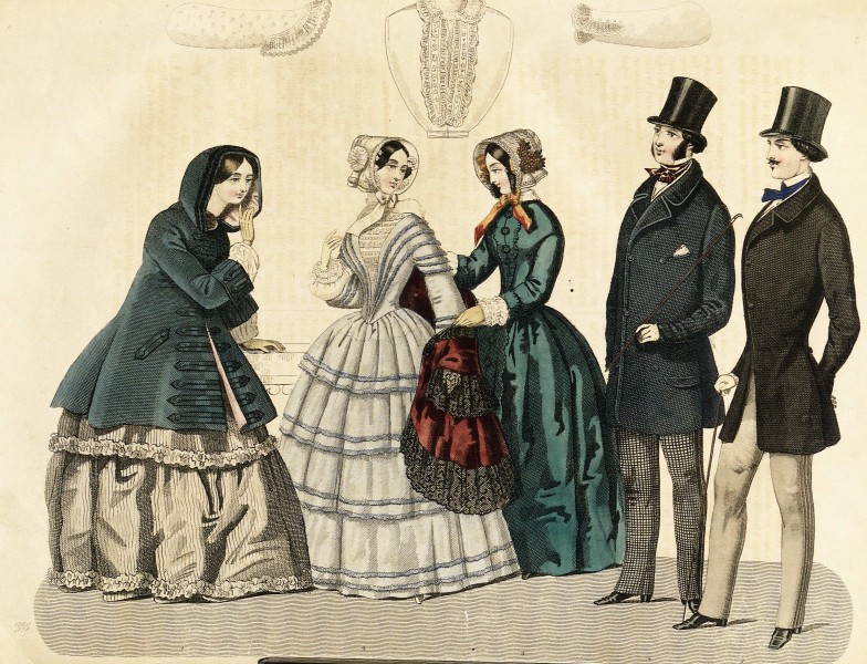 Stockholms mode-journal- Tidskrift för den eleganta werlden 1850, illustration nr 1