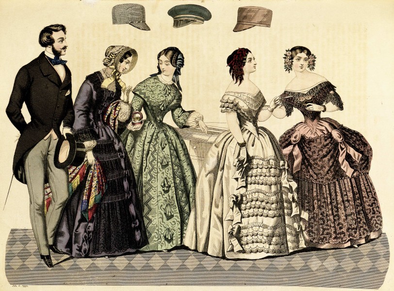 Stockholms mode-journal- Tidskrift för den eleganta werlden 1851, illustration nr 7