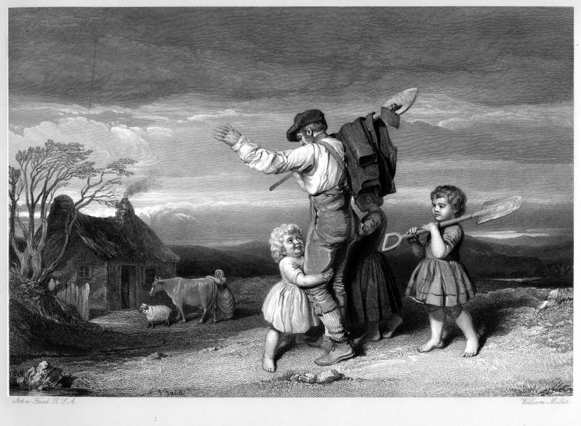 Th' expectant wee things....engraving by William Miller after J Faed