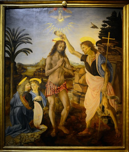 The Baptism of Christ (Verrocchio & Leonardo)