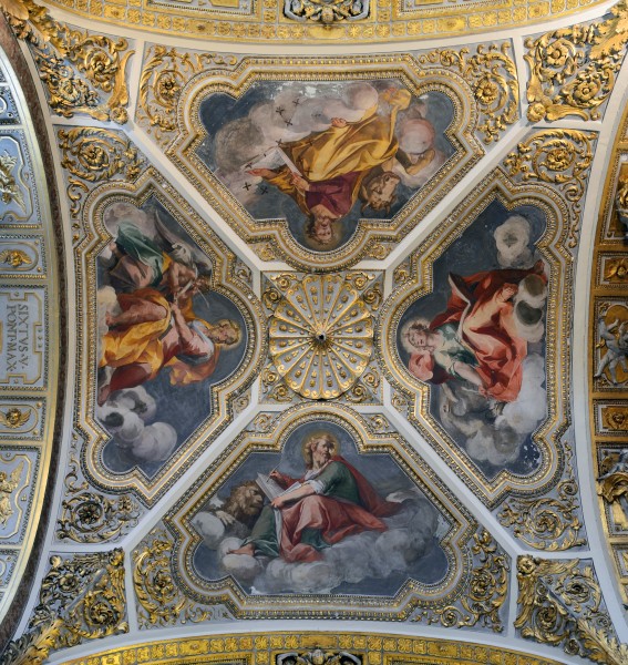 The four evangelists in Santa Maria Maggiore (Rome) - ceiling