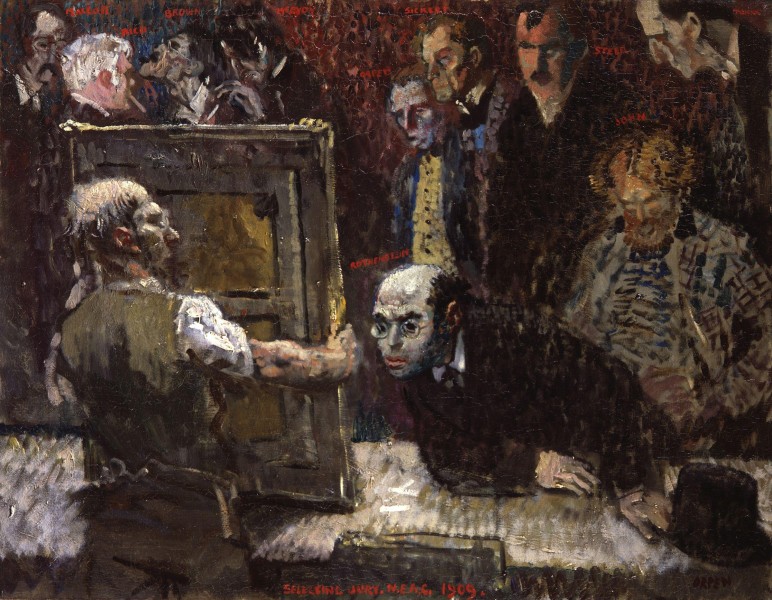 The Selecting Jury of the New English Art Club, 1909 by Sir William Orpen