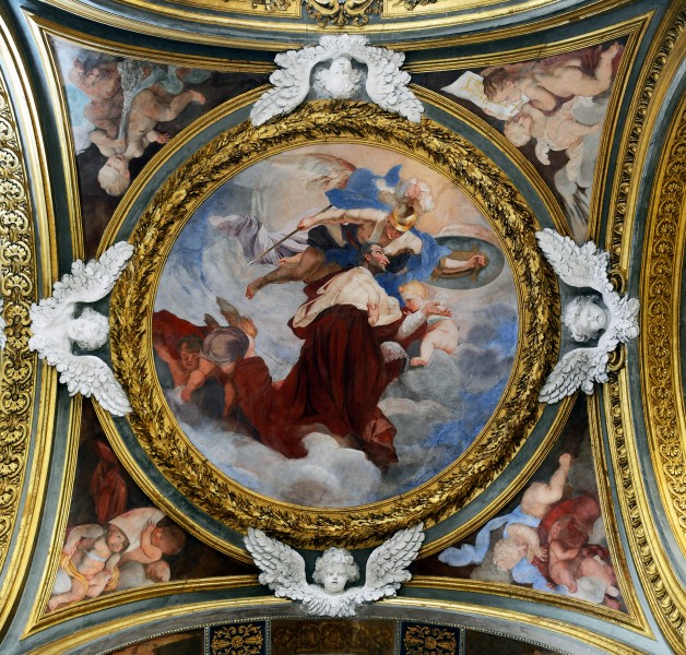 Third left chapel ceiling in Santa Maria dell'Orto (Rome)