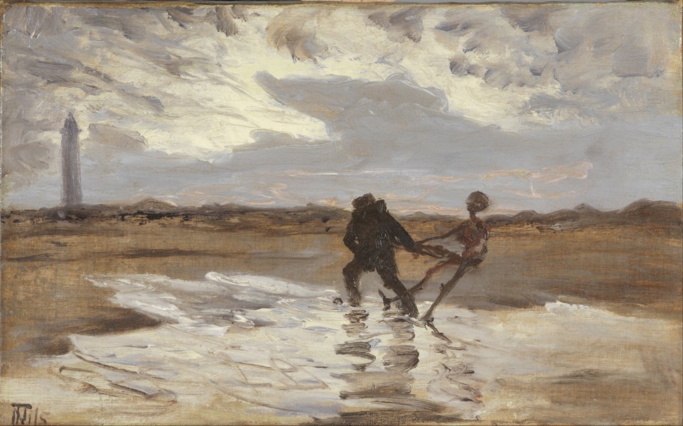 Thorvald Niss - The drowned man's ghost tries to claim a new victim for the sea - Google Art Project