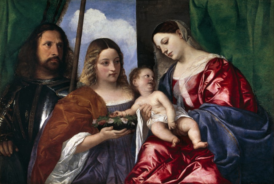 Tiziano, Madonna and Child with Sts Dorothy and George