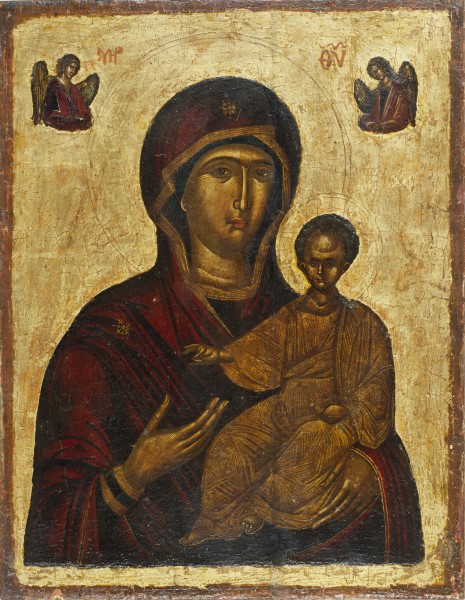 Unknown - tuntematon - ökänd- Theotokos Hodegetria, Bysantic icon - Jumalanäiti Hodigitria, bysanttilainen ikoni (28845470903)