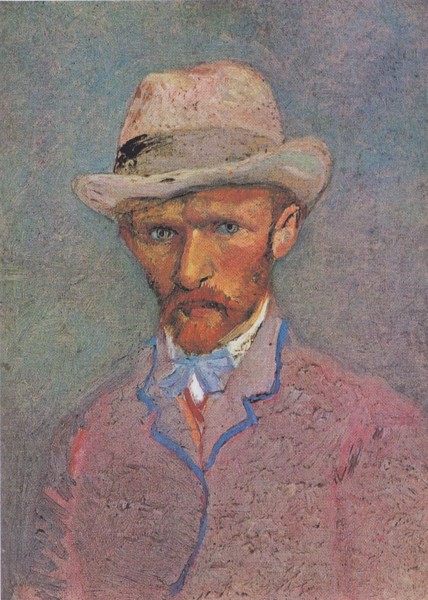 Van Gogh - Selbstbildnis mit grauem Strohhut
