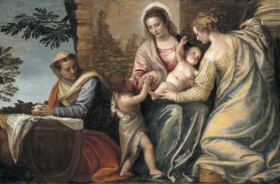 Veronese - Madonna and Child with St. Elizabeth, the Infant St. John the Baptist, and St. Catherine - Timken Museum - San Diego
