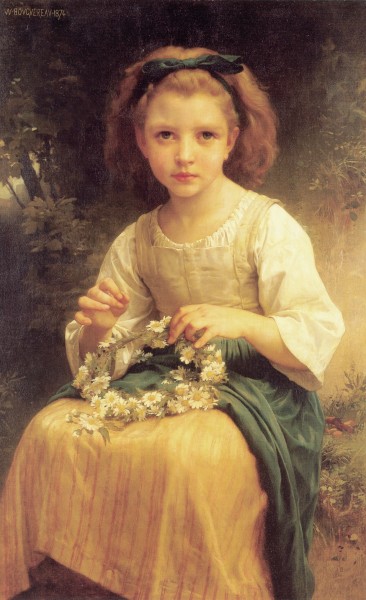 William-Adolphe Bouguereau (1825-1905) - Child Braiding A Crown (1874)