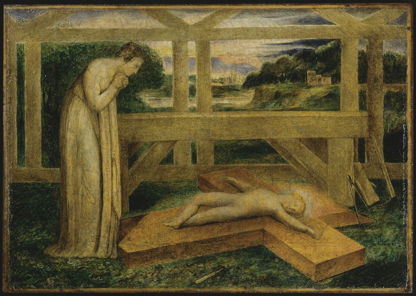 William Blake - The Christ Child Asleep on a Cross
