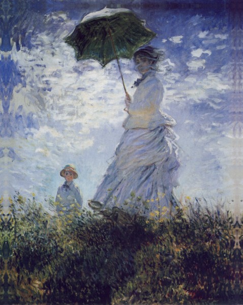 Women with umbrella (1875) by Claude Monet