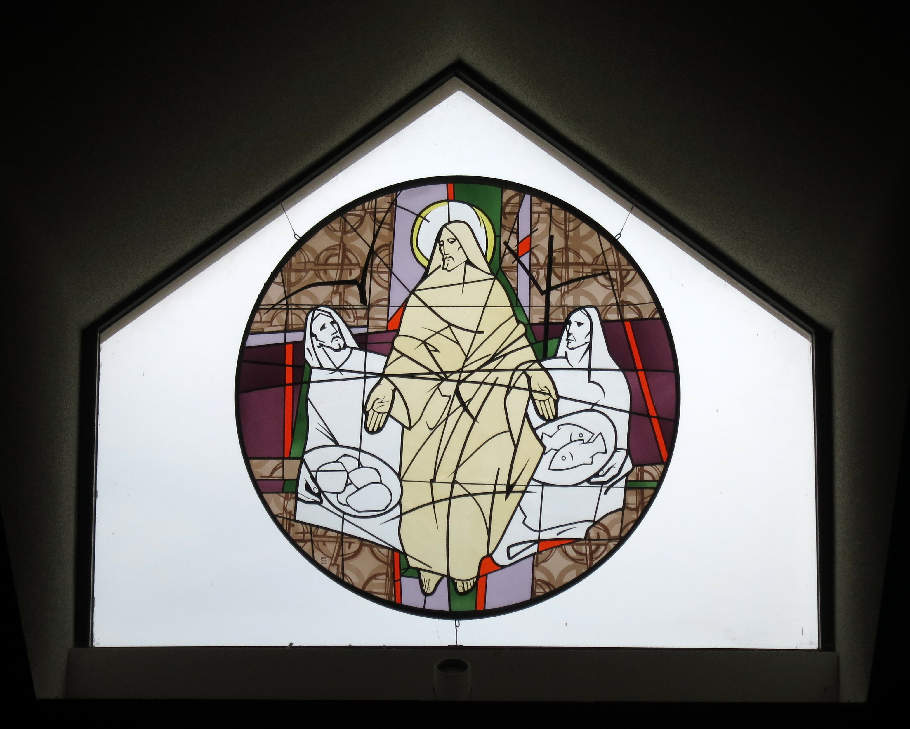Saint Elizabeth Ann Seton Parish (Pickerington, Ohio) - stained glass, the Last Supper