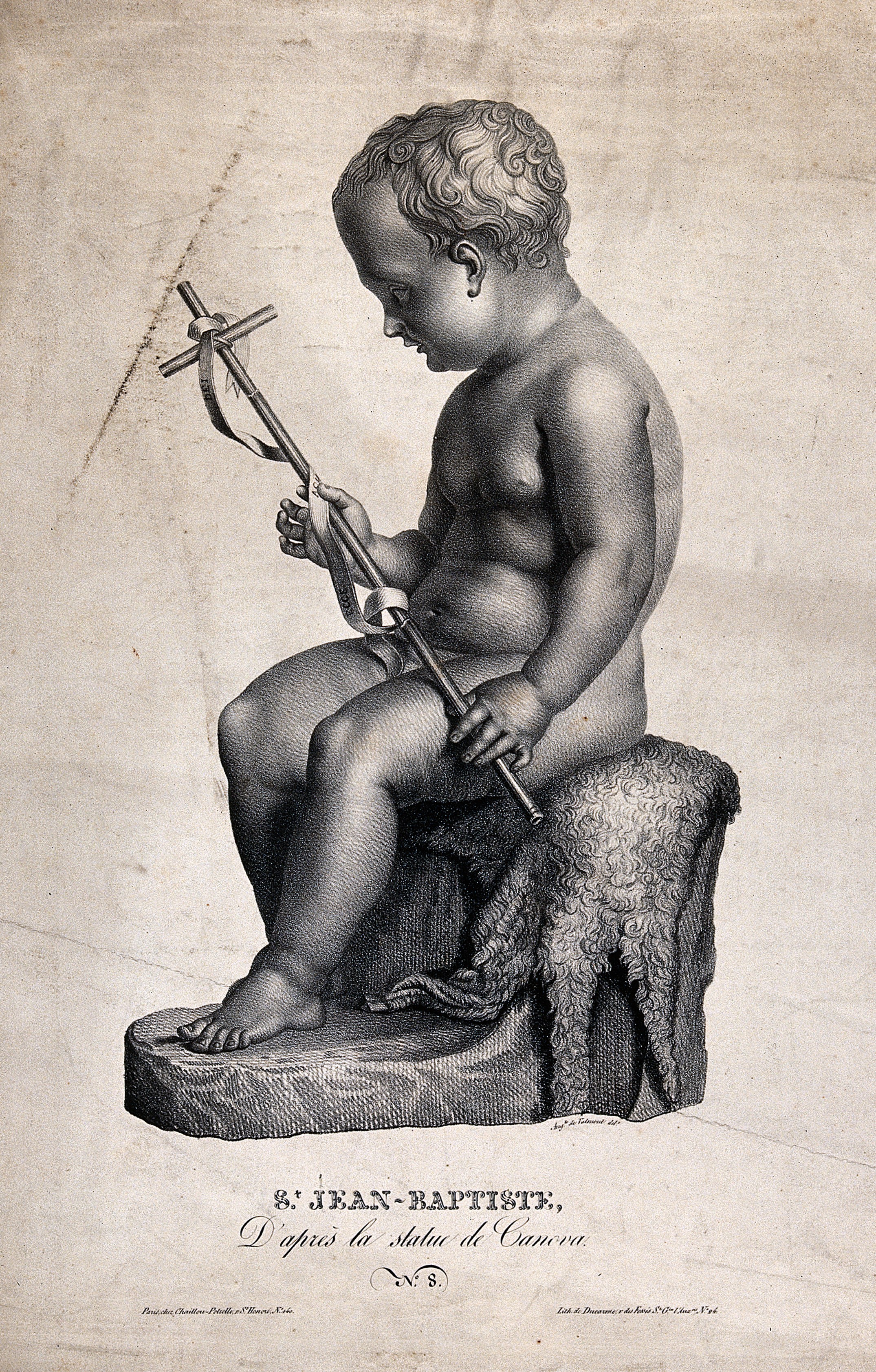 Saint John the Baptist. Lithograph by A. de Valmont after A. Wellcome V0033490