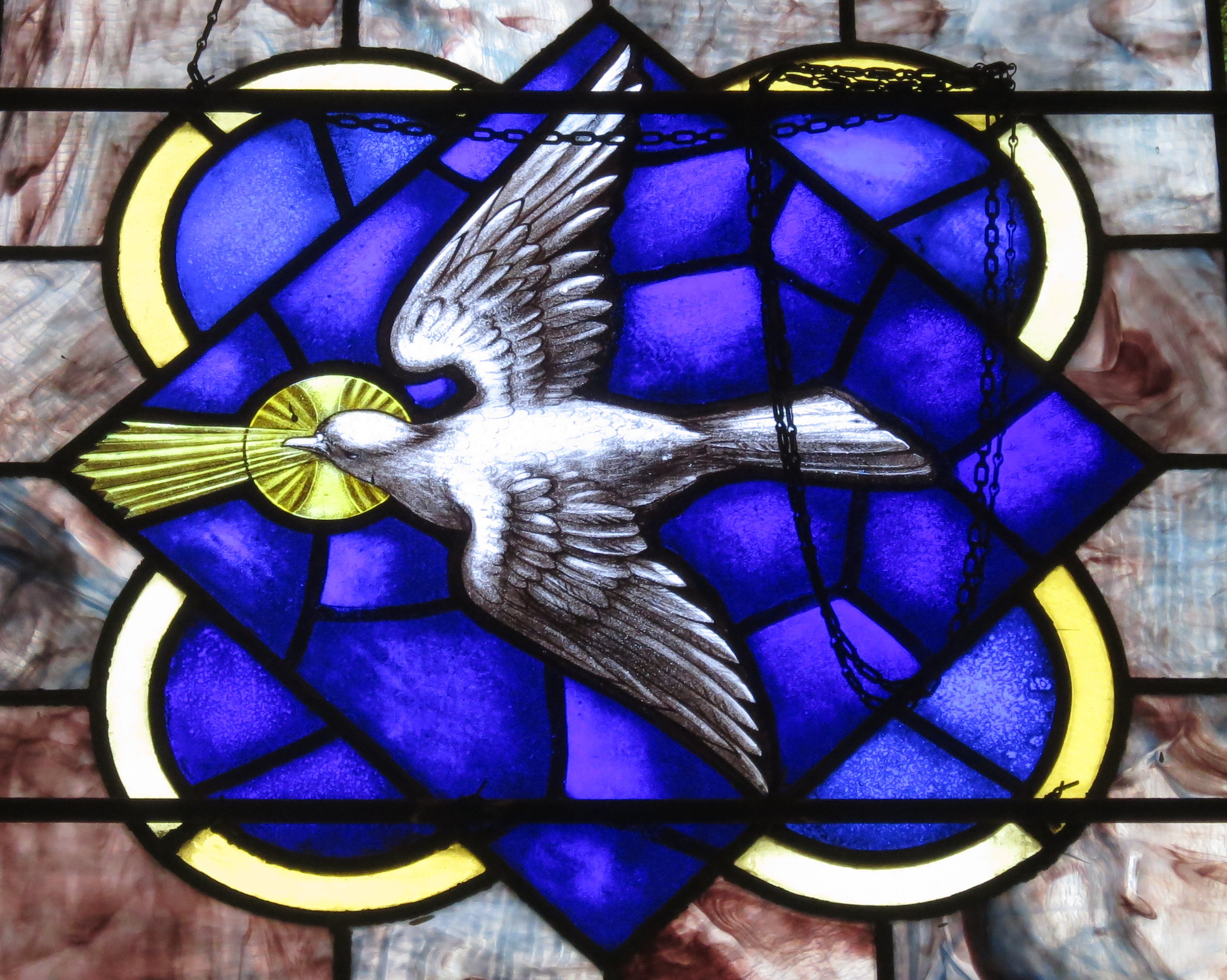 Saint Luke Catholic Church (Danville, Ohio) - stained glass, Holy Spirit