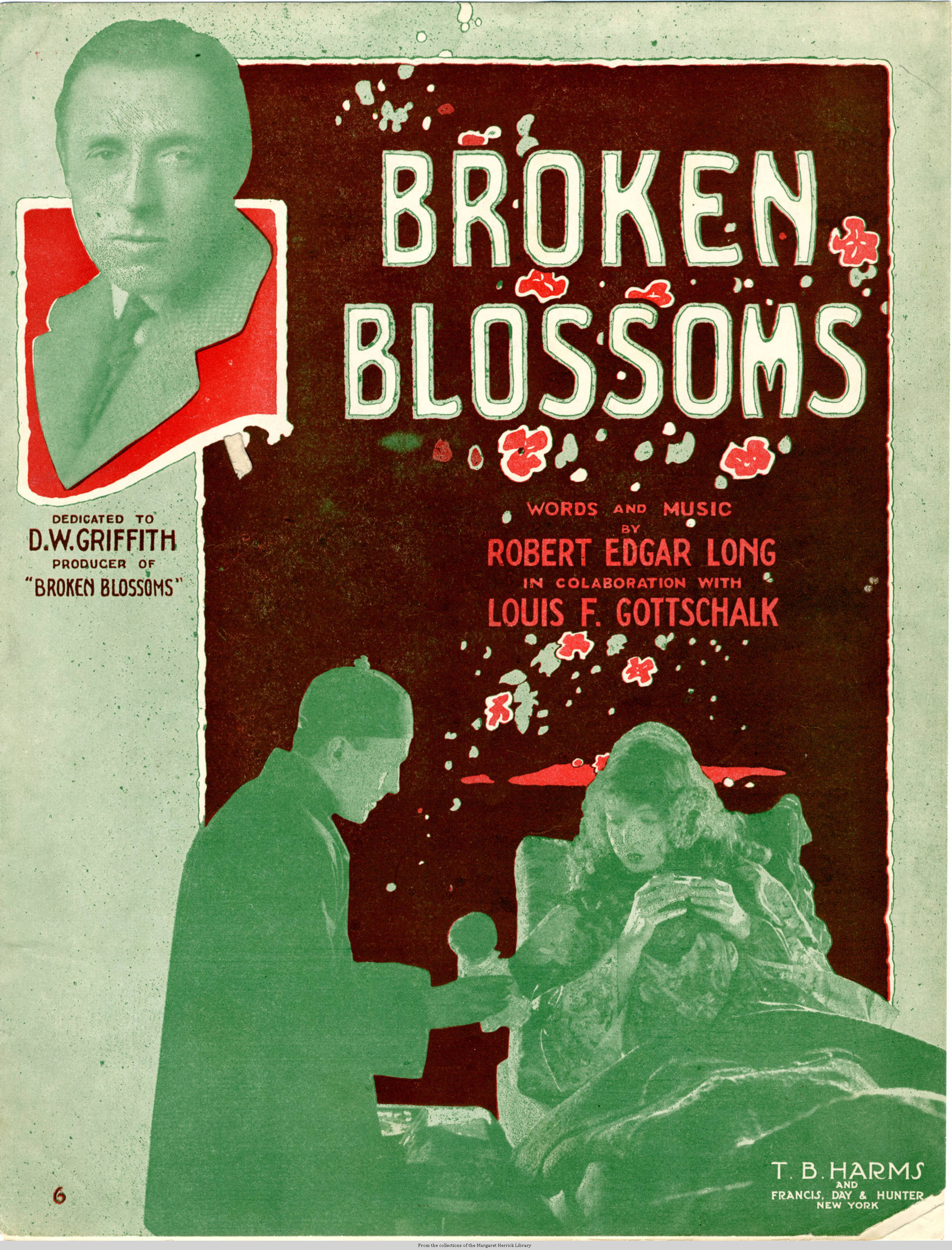 Sheet music cover - BROKEN BLOSSOMS (1919)