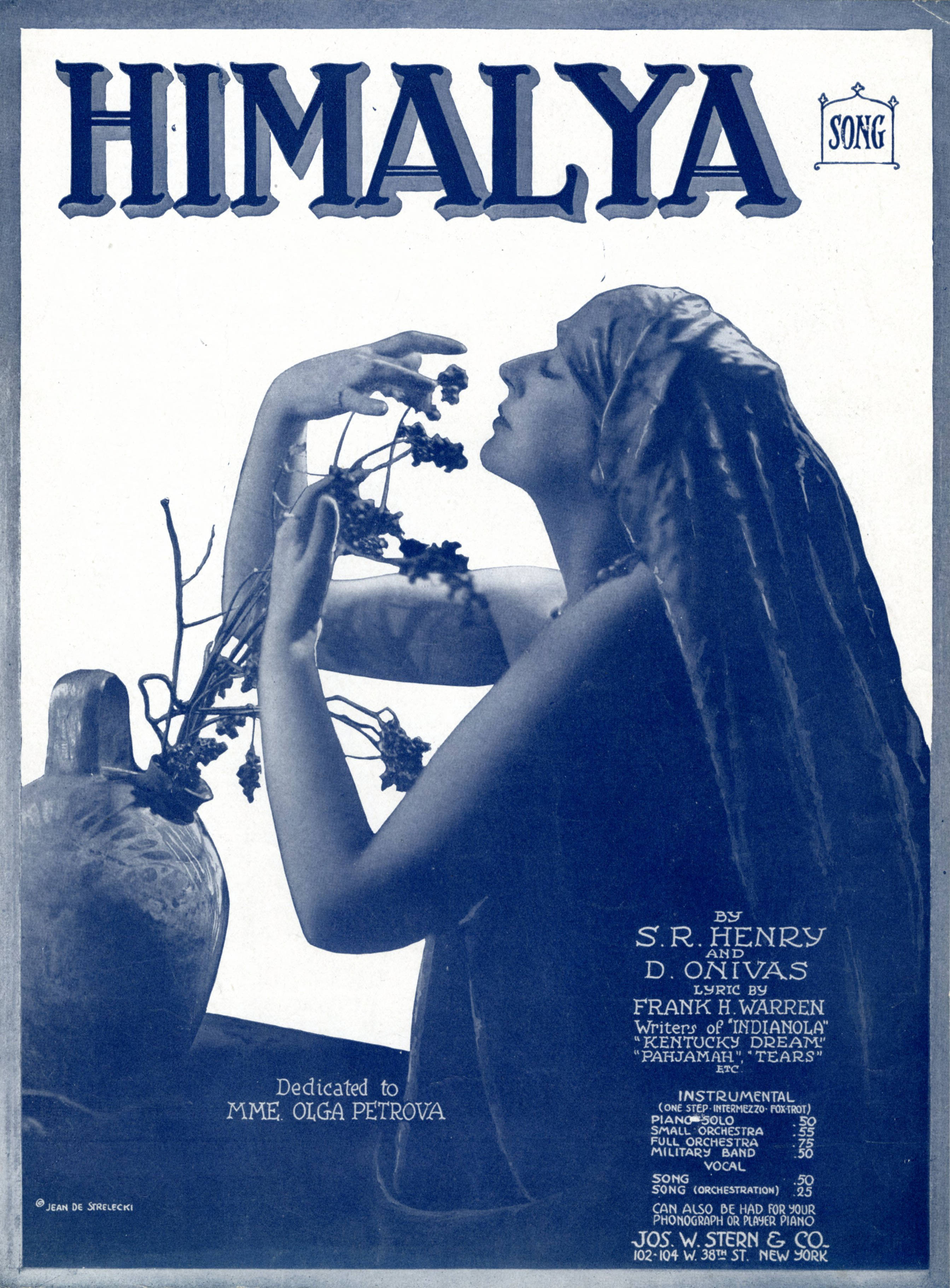 Sheet music cover - HIMALYA - A SONG OF THE FAR EAST - CHANT ORIENTAL (1919)