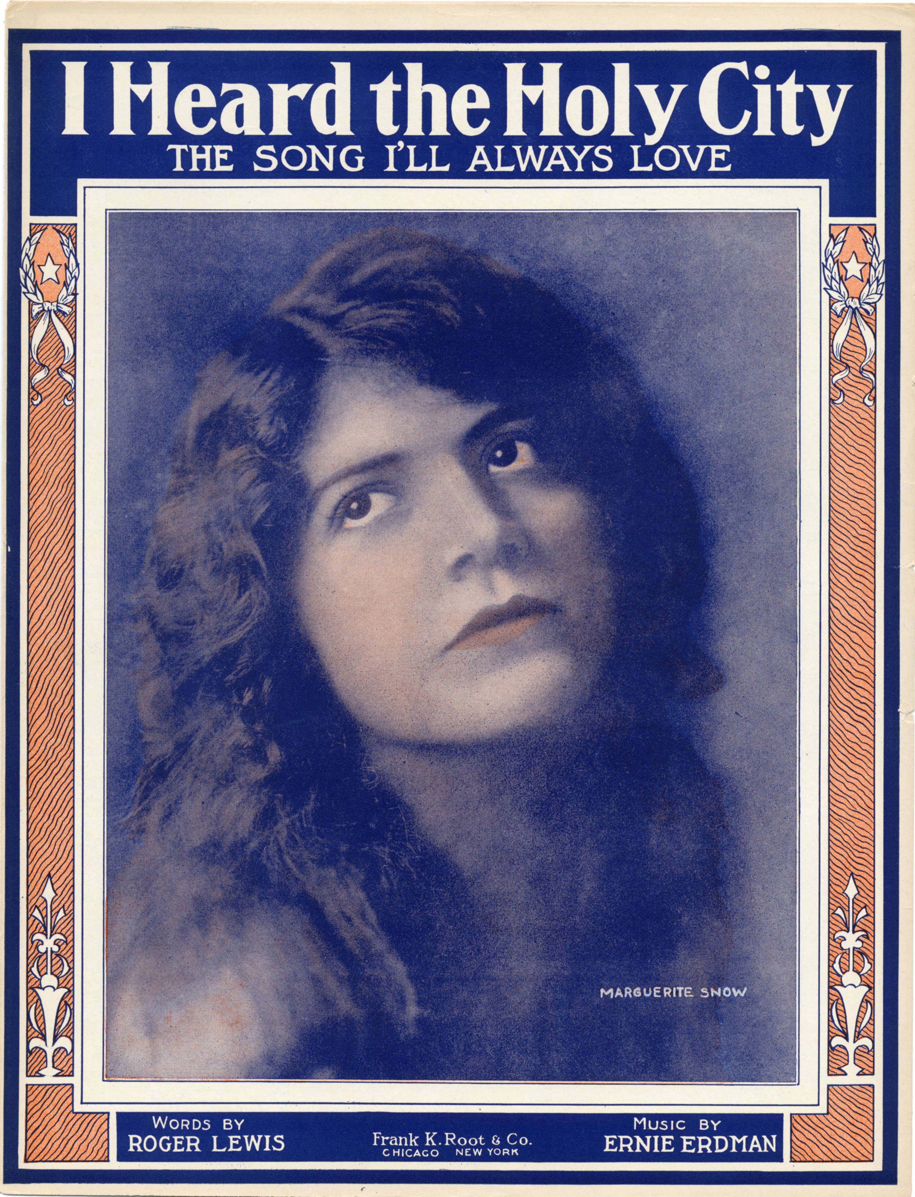 Sheet music cover - I HEARD THE HOLY CITY - THE SONG I'LL ALWAYS LOVE (1915)