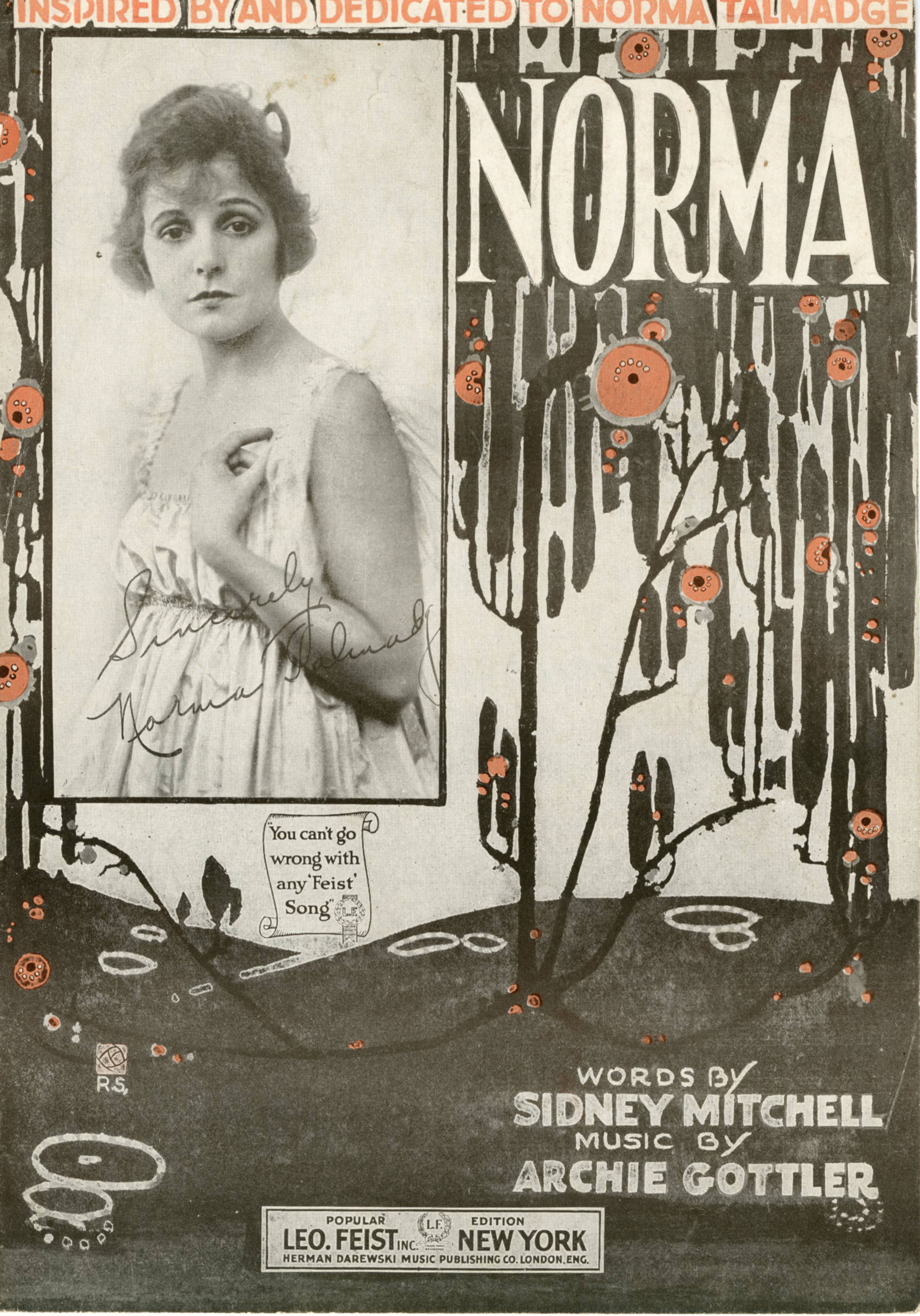 Sheet music cover - NORMA (1919)