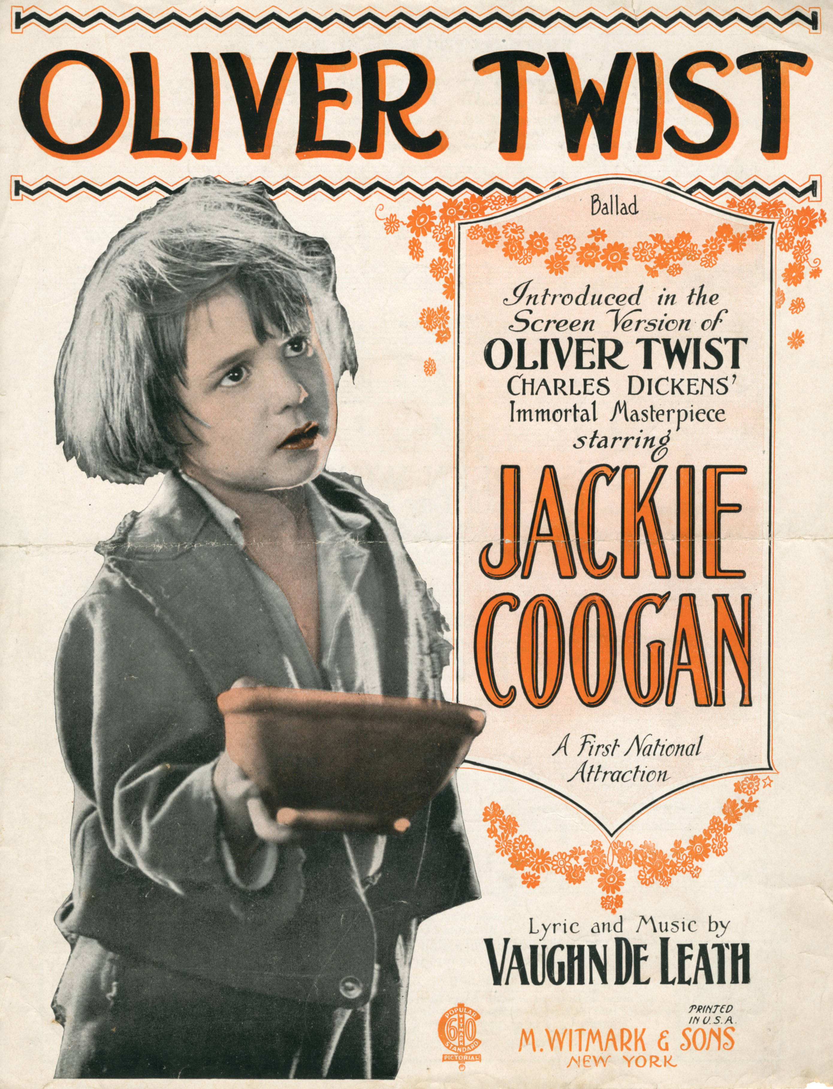 Sheet music cover - OLIVER TWIST - BALLAD (1911)