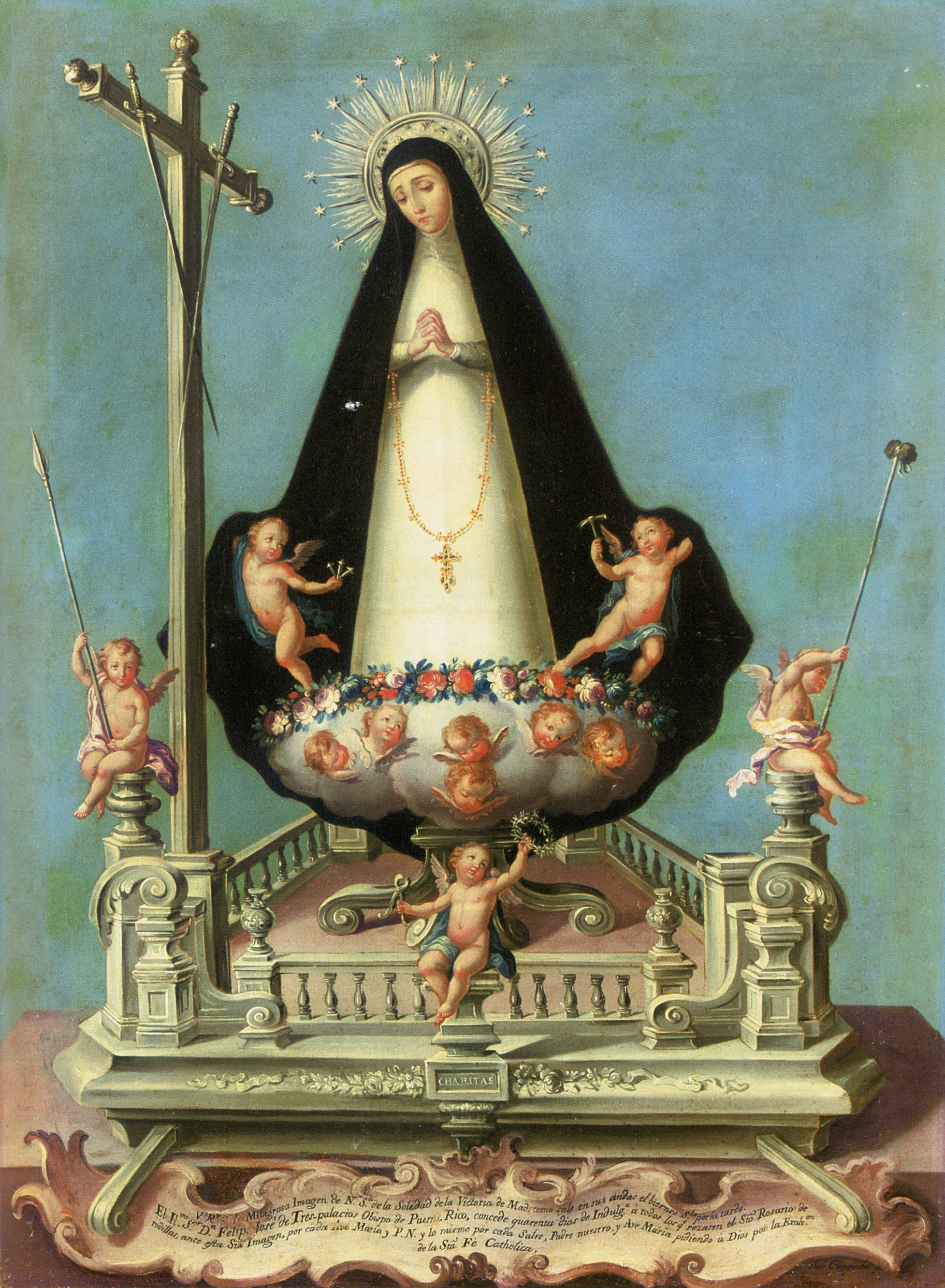 Soledad de la Victoria en sus andas procesionales. José Campeche. 1782-89