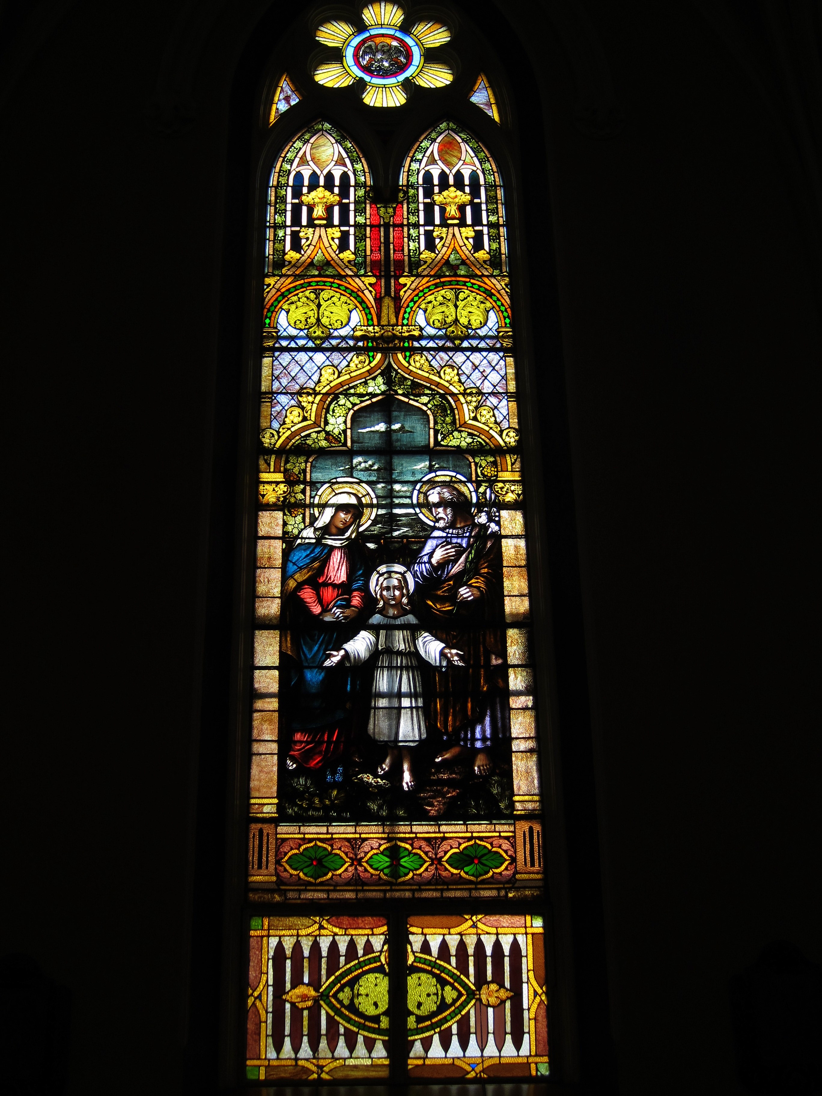 St. Mary Church (Marion, Ohio), stained glass, the Holy Family