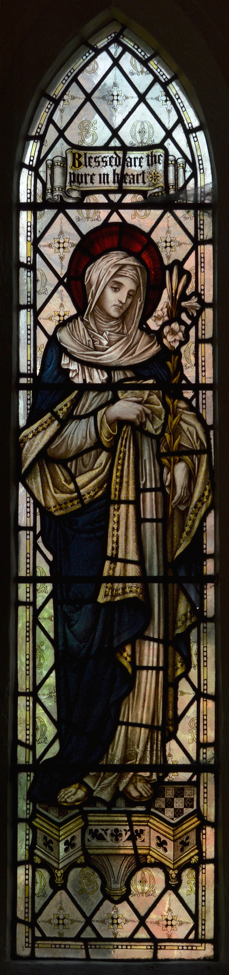 Stained glass window, St Bartholomew's Church, Wanborough 2