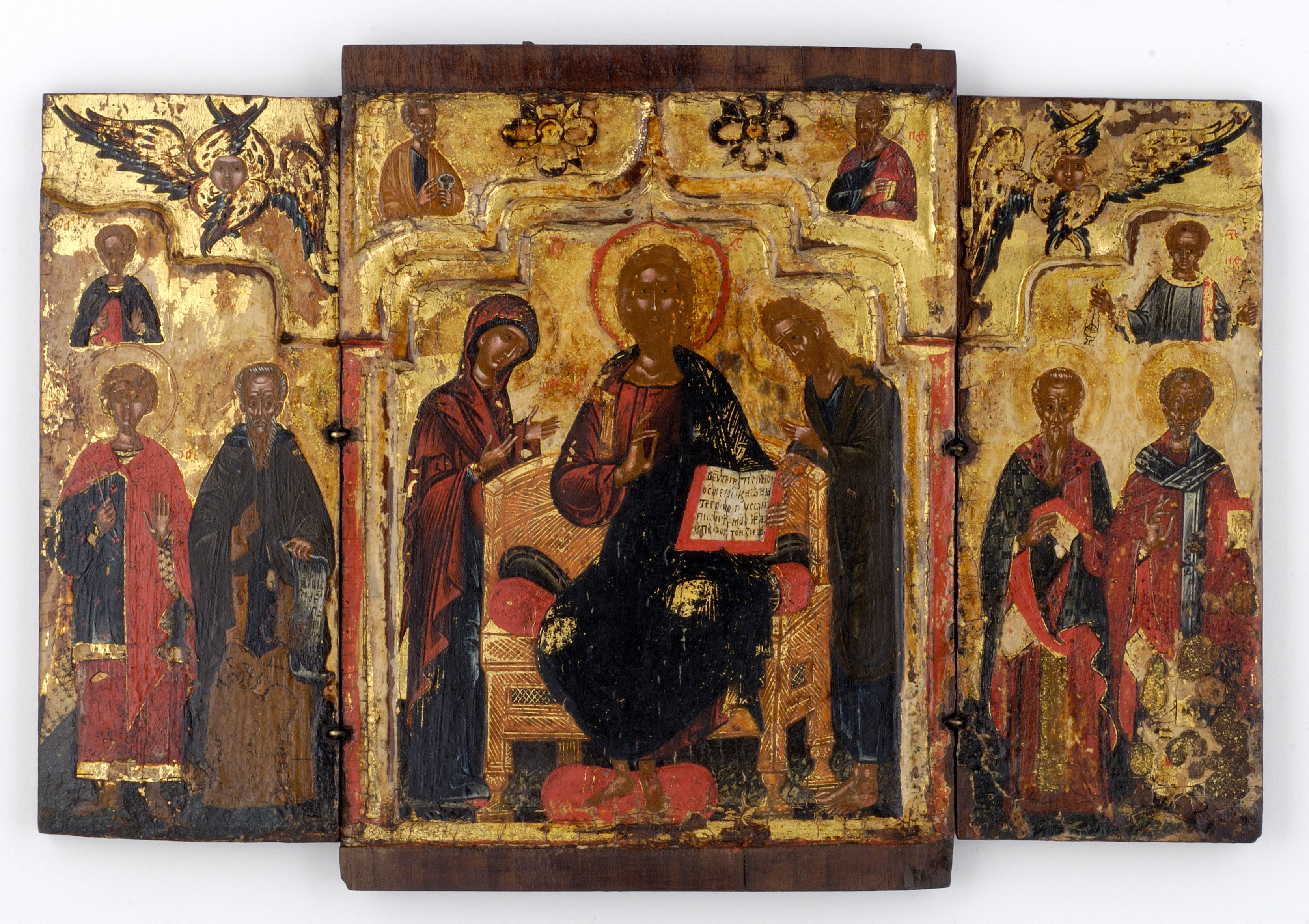 The Deesis (Intercession) flanked by saints - Google Art Project