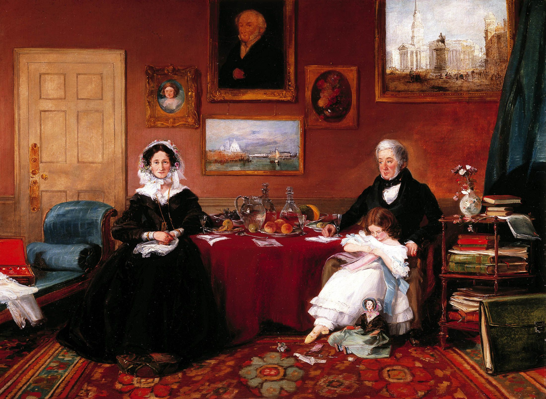 The Langford Family in their Drawing Room) by James Holland, RWS