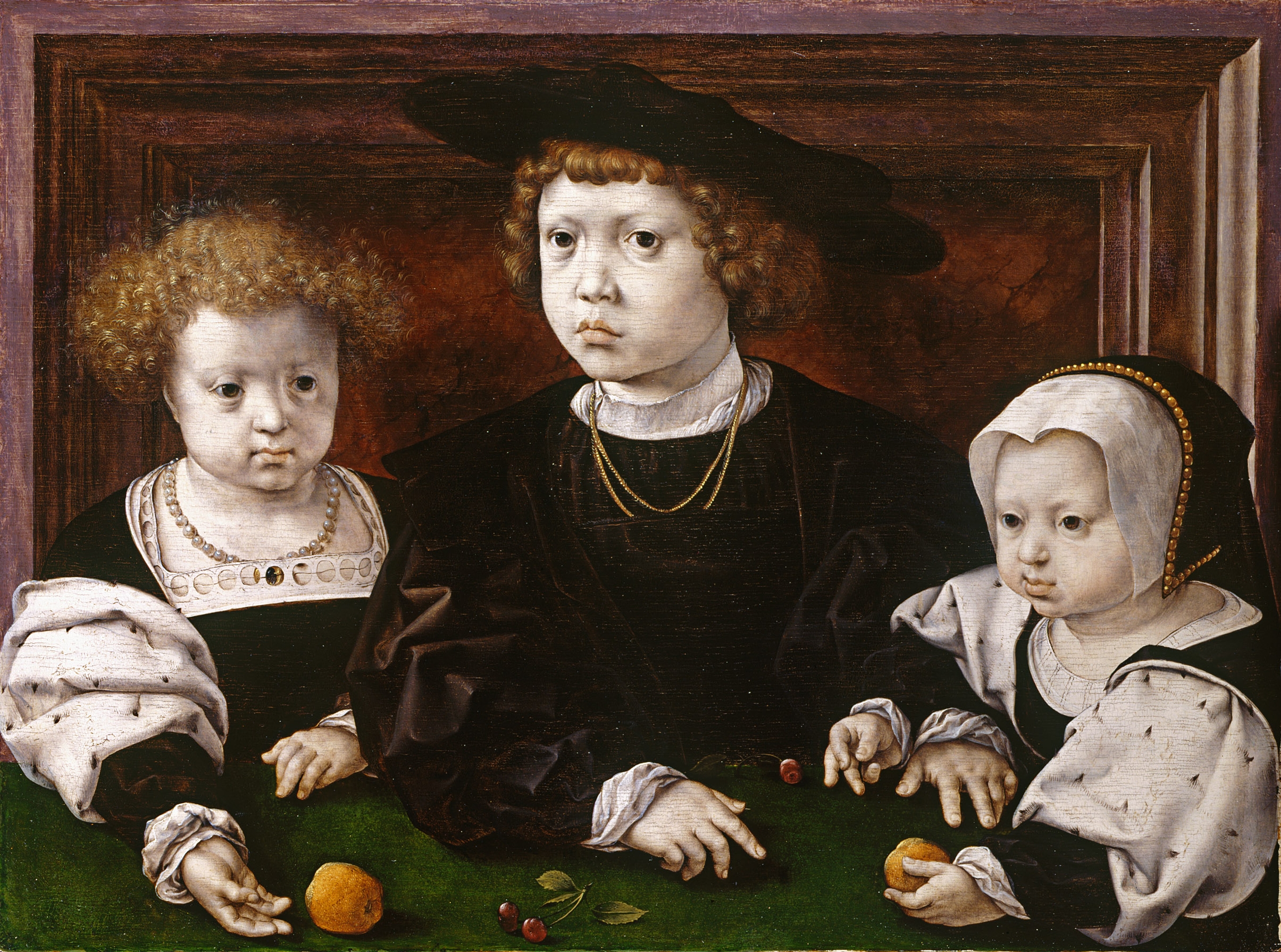 Three children of King Christian II of Denmark by Jan Gossaert (1526)