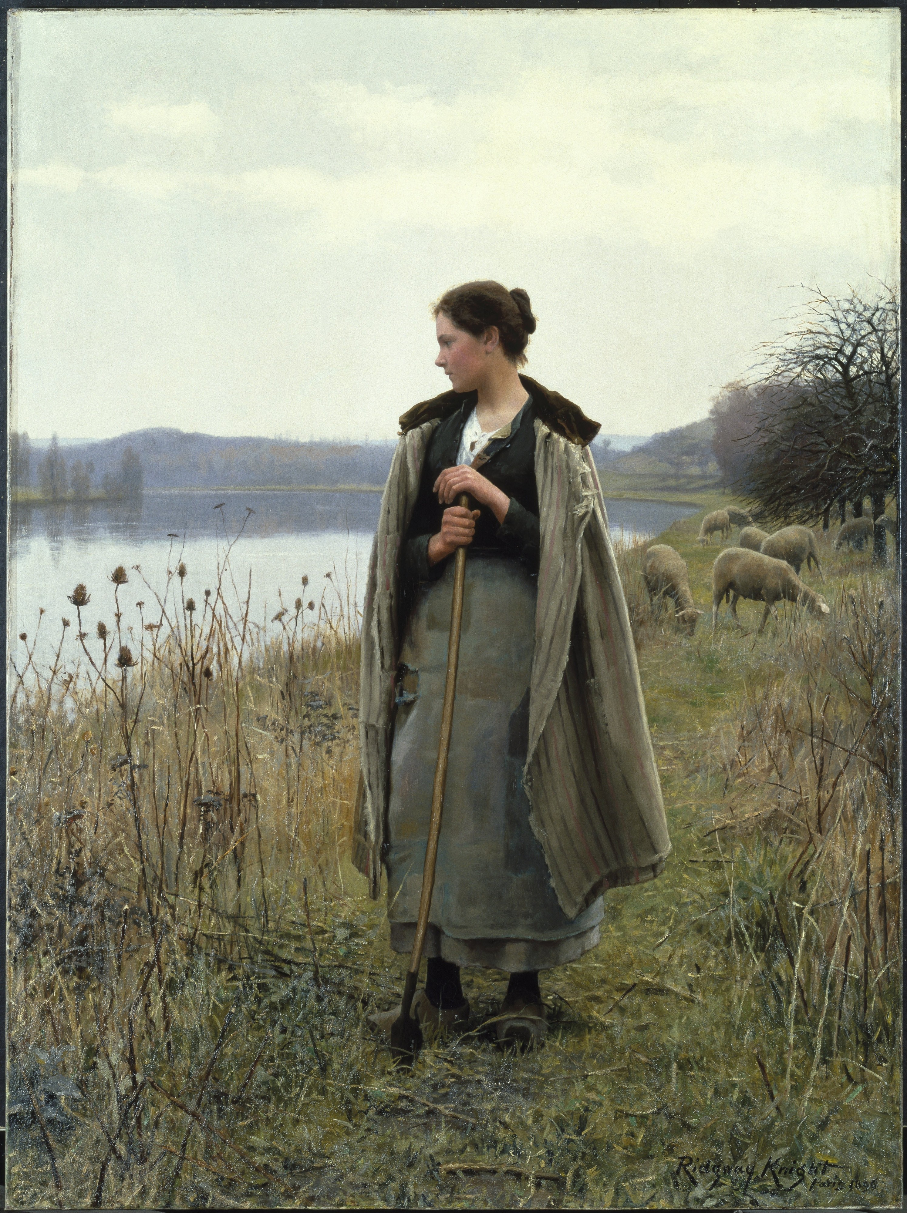 Daniel Ridgway Knight - The Shepherdess of Rolleboise - Google Art Project