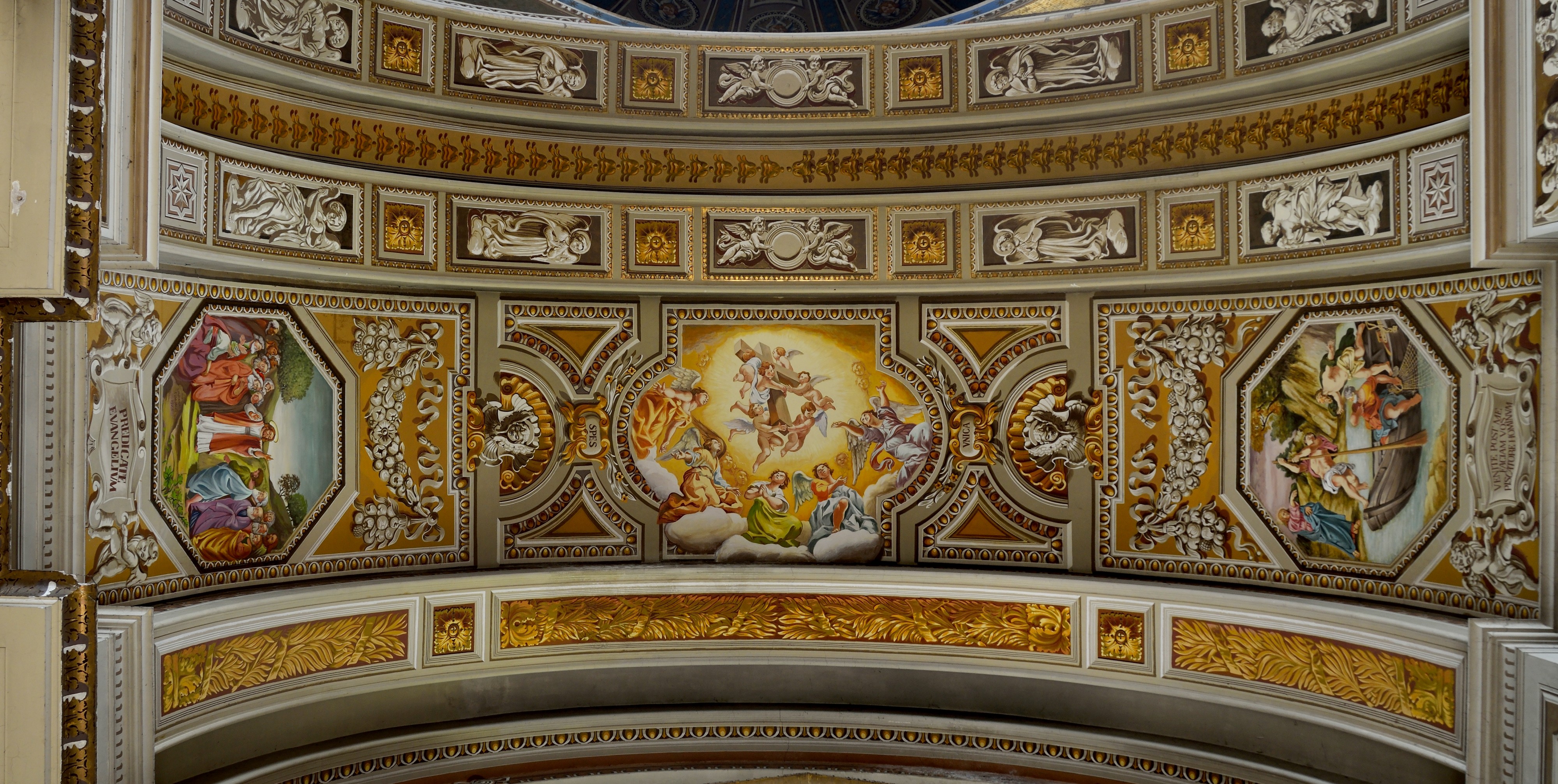 Decoration of the church of Sant'andrea (Subiaco)