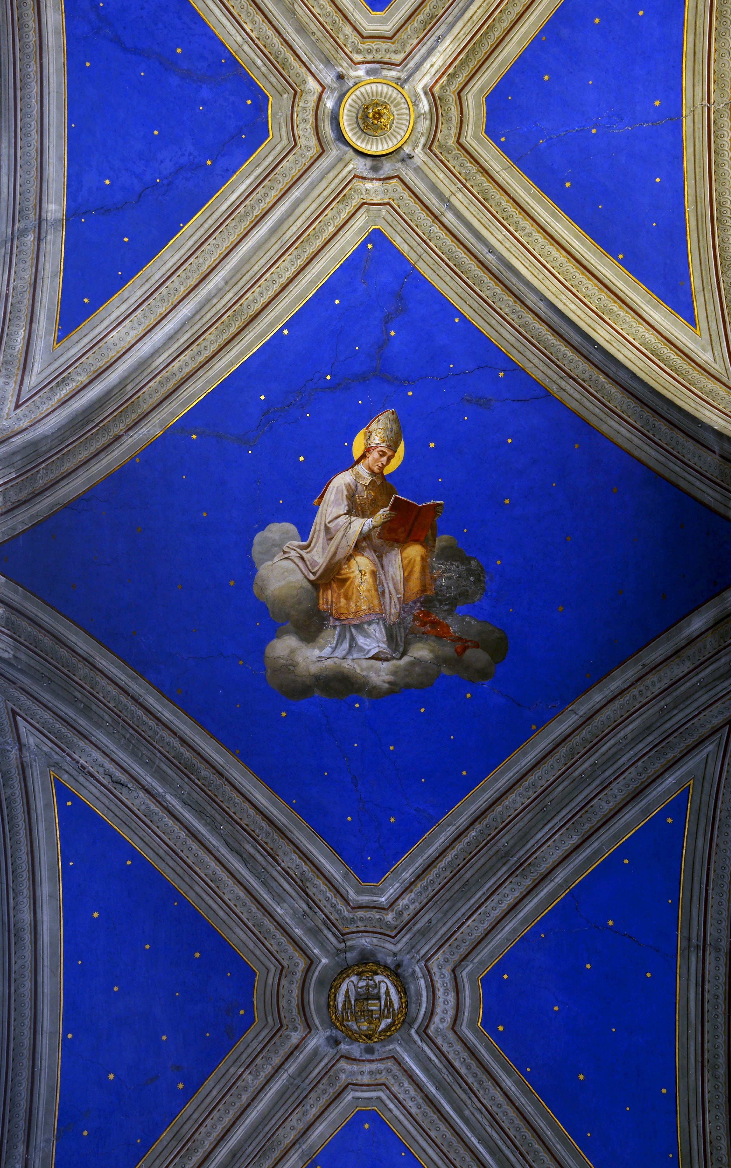 Fresco with Pope Vitalian in Sant'Agostino (Roma)