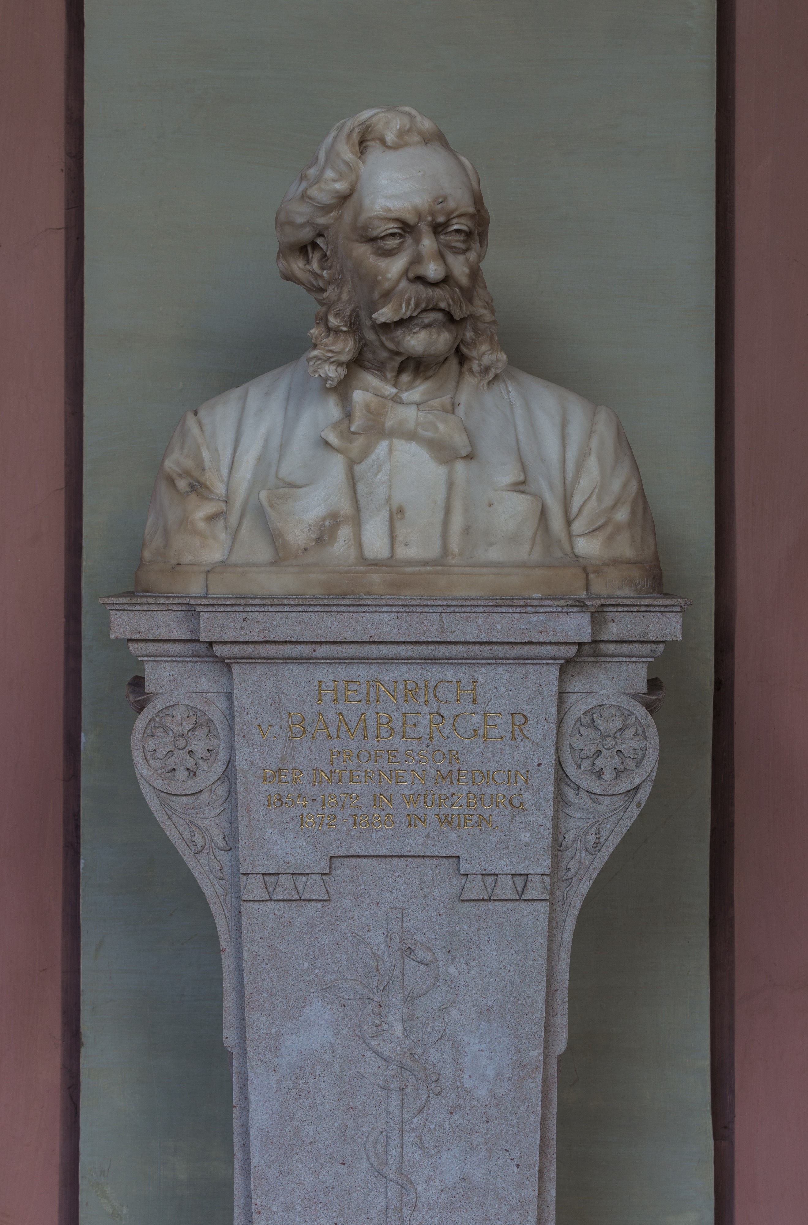 Heinrich von Bamberger (1822-1888), Nr. 70 bust (marble) in the Arkadenhof of the University of Vienna-1291