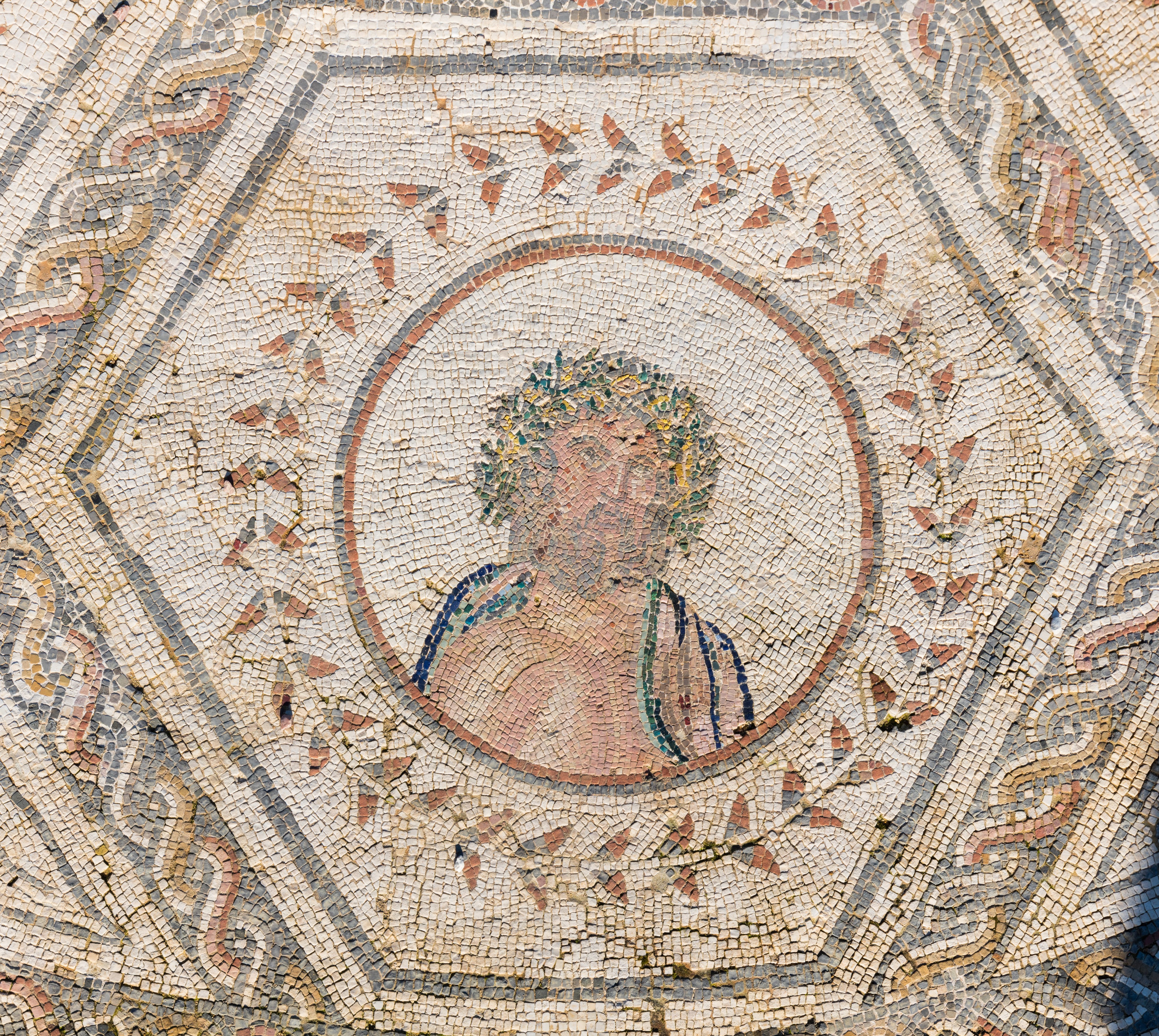 Mosaico del Planetario, ruinas romanas de Itálica, Santiponce, Sevilla, España, 2015-12-06, DD 23