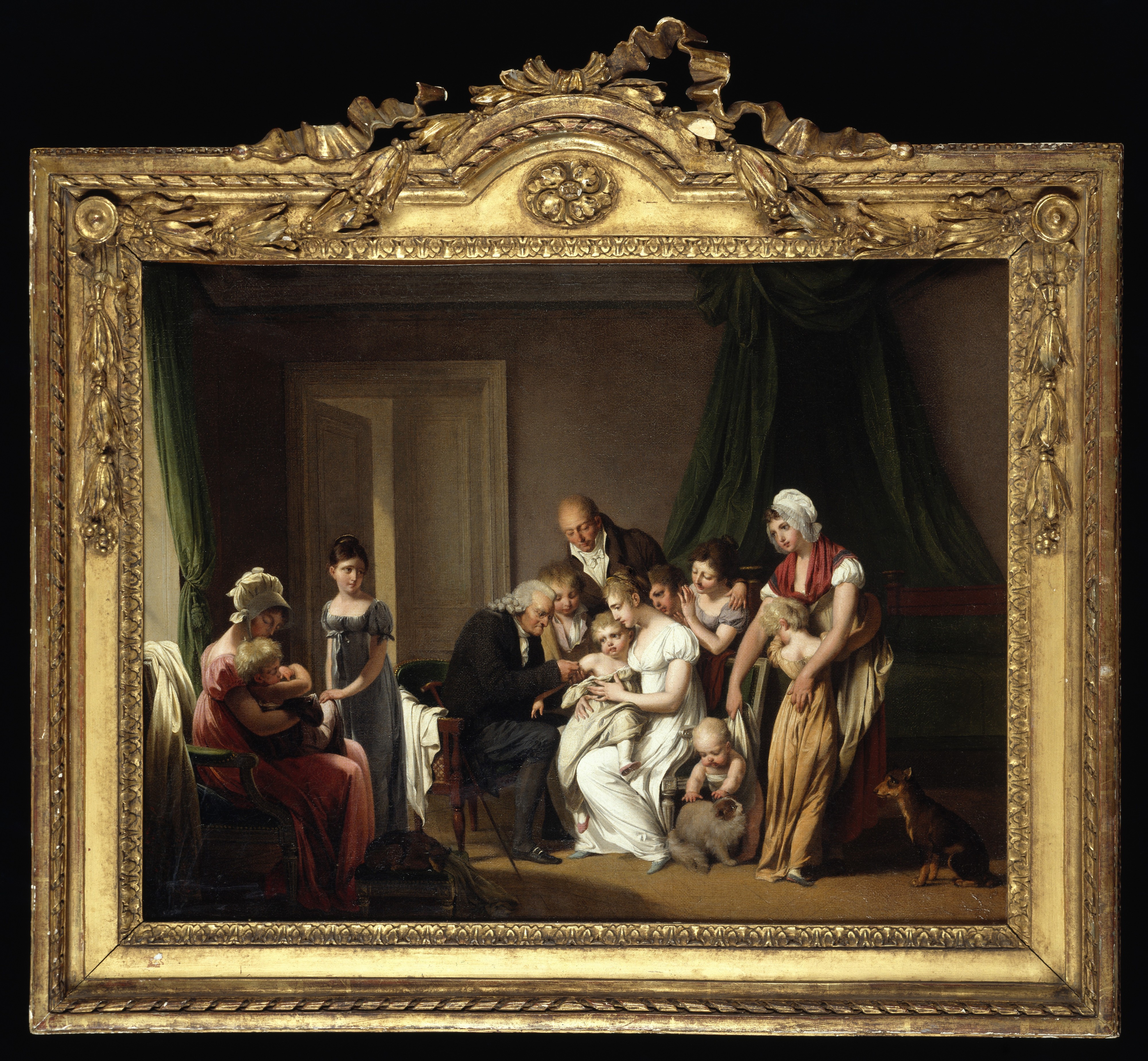 Oil painting; L.L. Boilly, Vaccination scene Wellcome L0023944