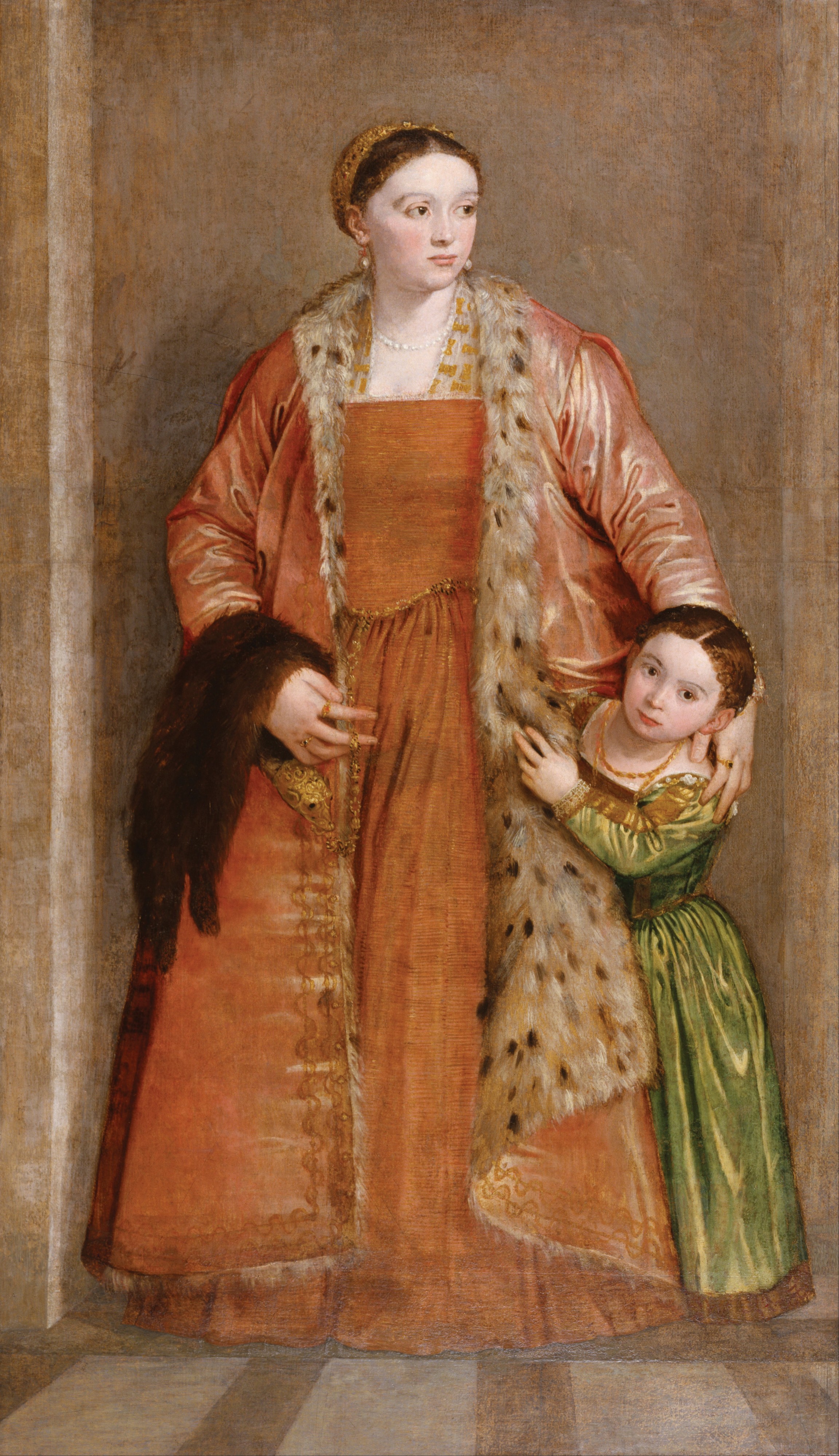 Paolo Veronese - Portrait of Countess Livia da Porto Thiene and her Daughter Deidamia - Google Art Project