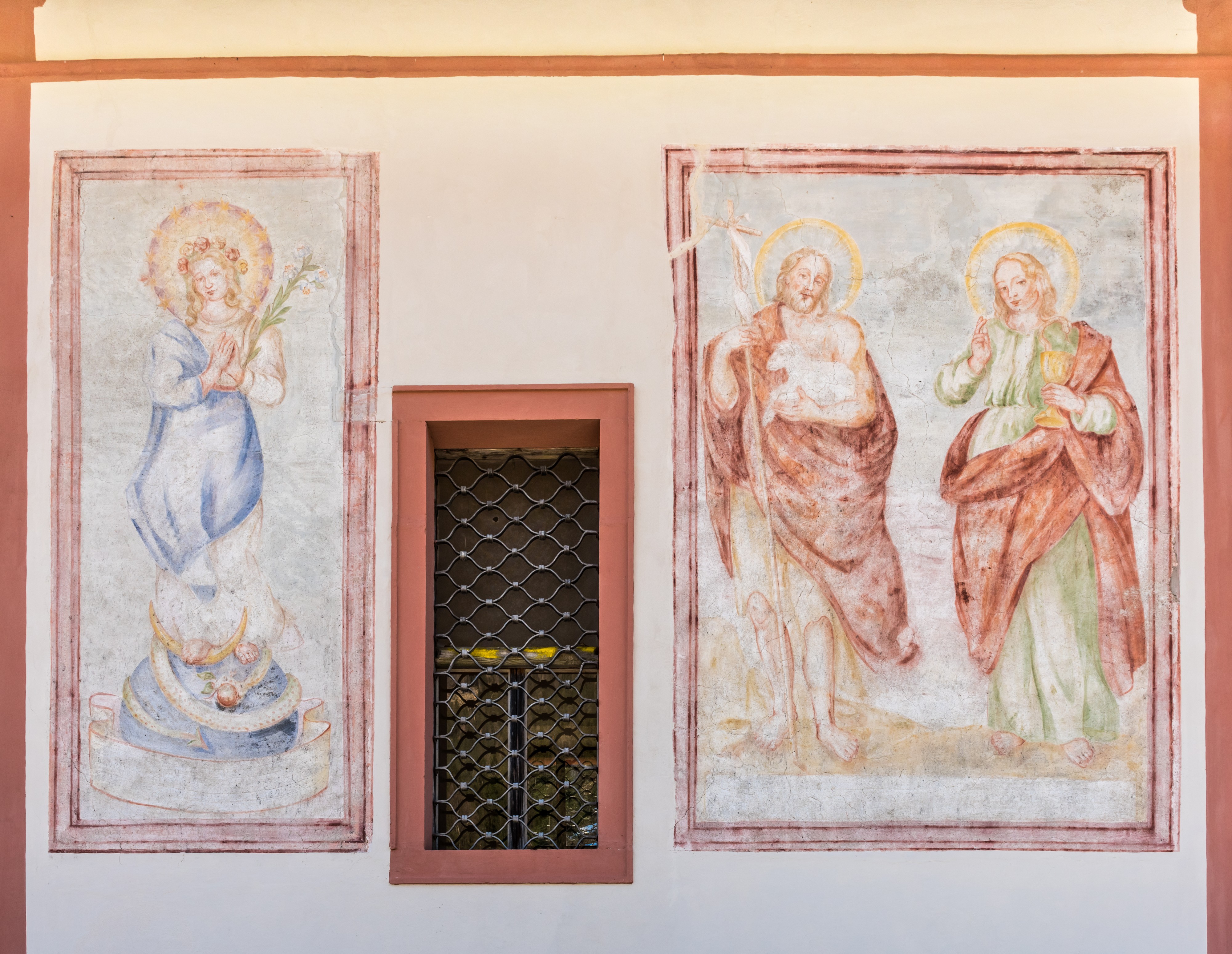 Paternion Kreuzen Kreuzwegkapelle hl. Johannes N-Wand Wandmalereien 06042018 2893