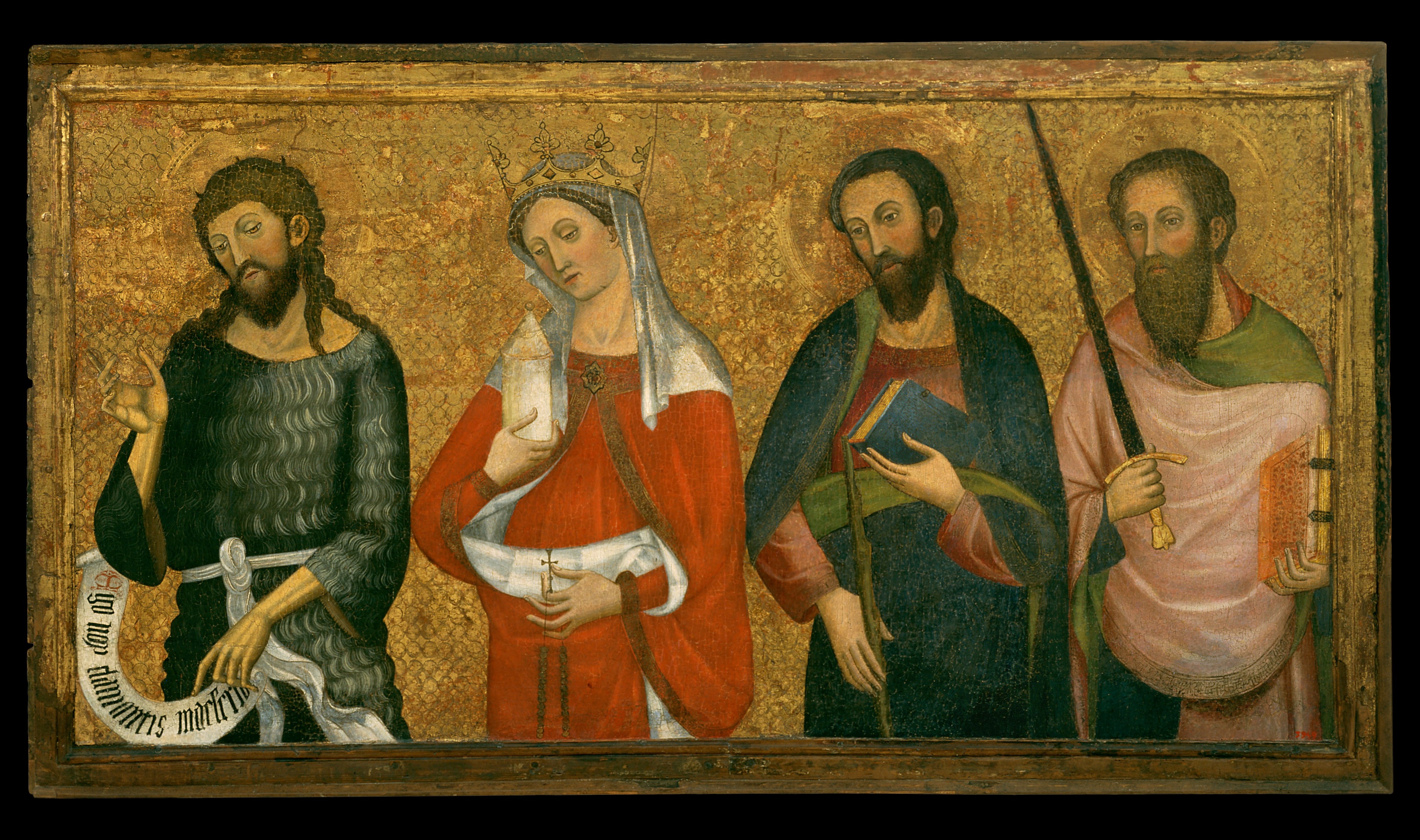 Pere Serra - Saint John the Baptist, Saint Mary Magdalene, Saint James the Less and Saint Paul - Google Art Project