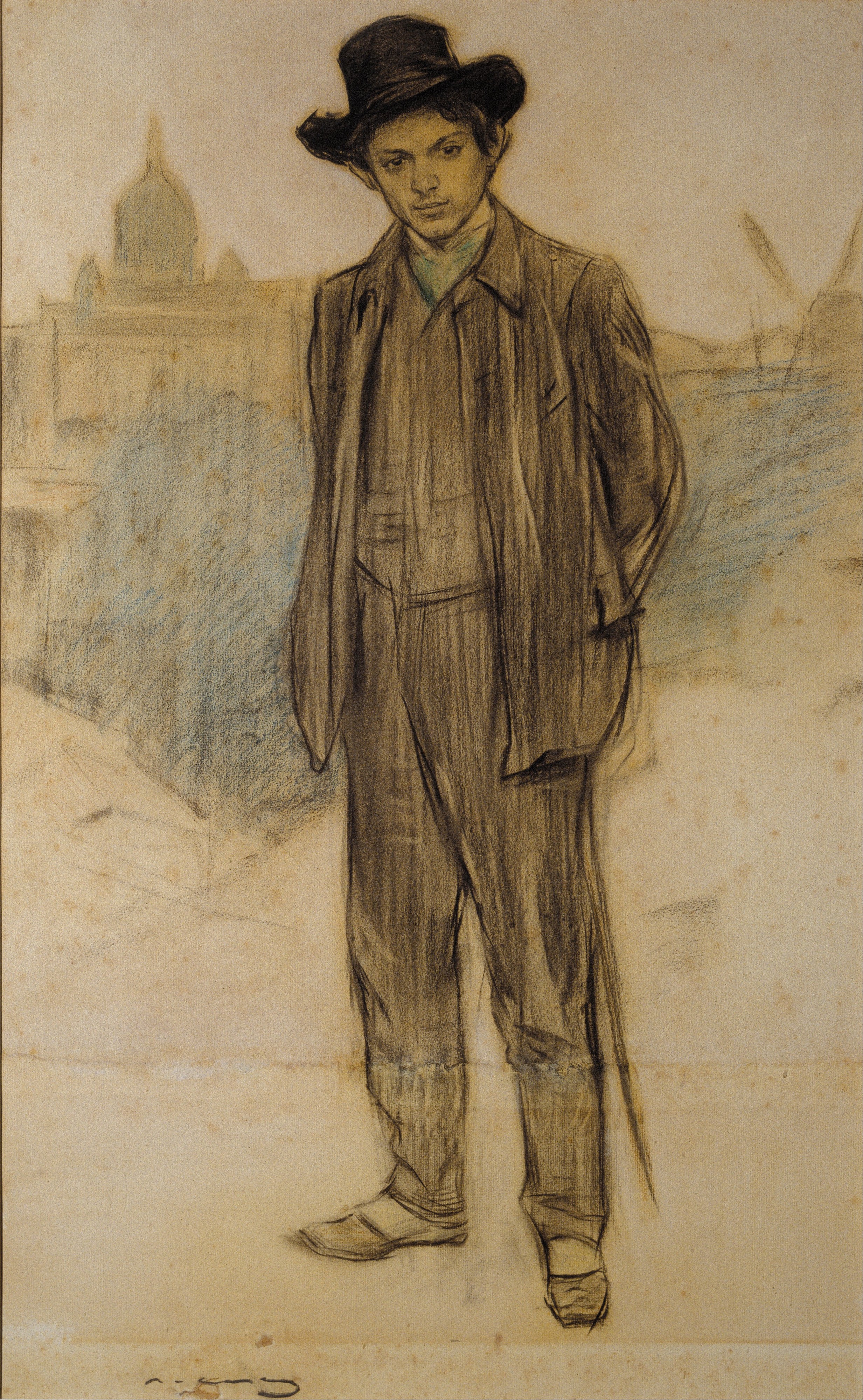 Ramon Casas - Portrait of Pablo Picasso - Google Art Project