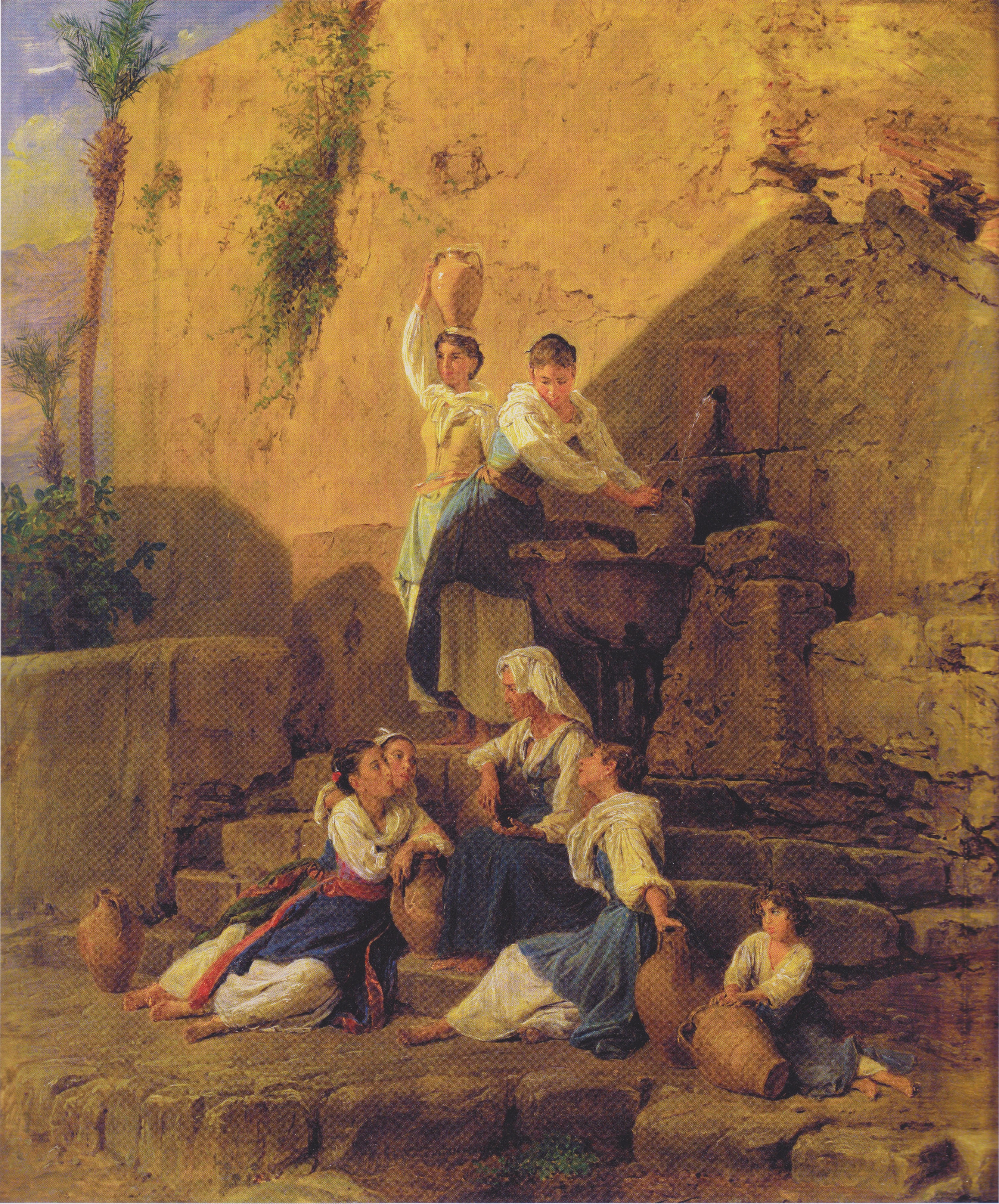 Waldmüller - Am Brunnen von Taormina