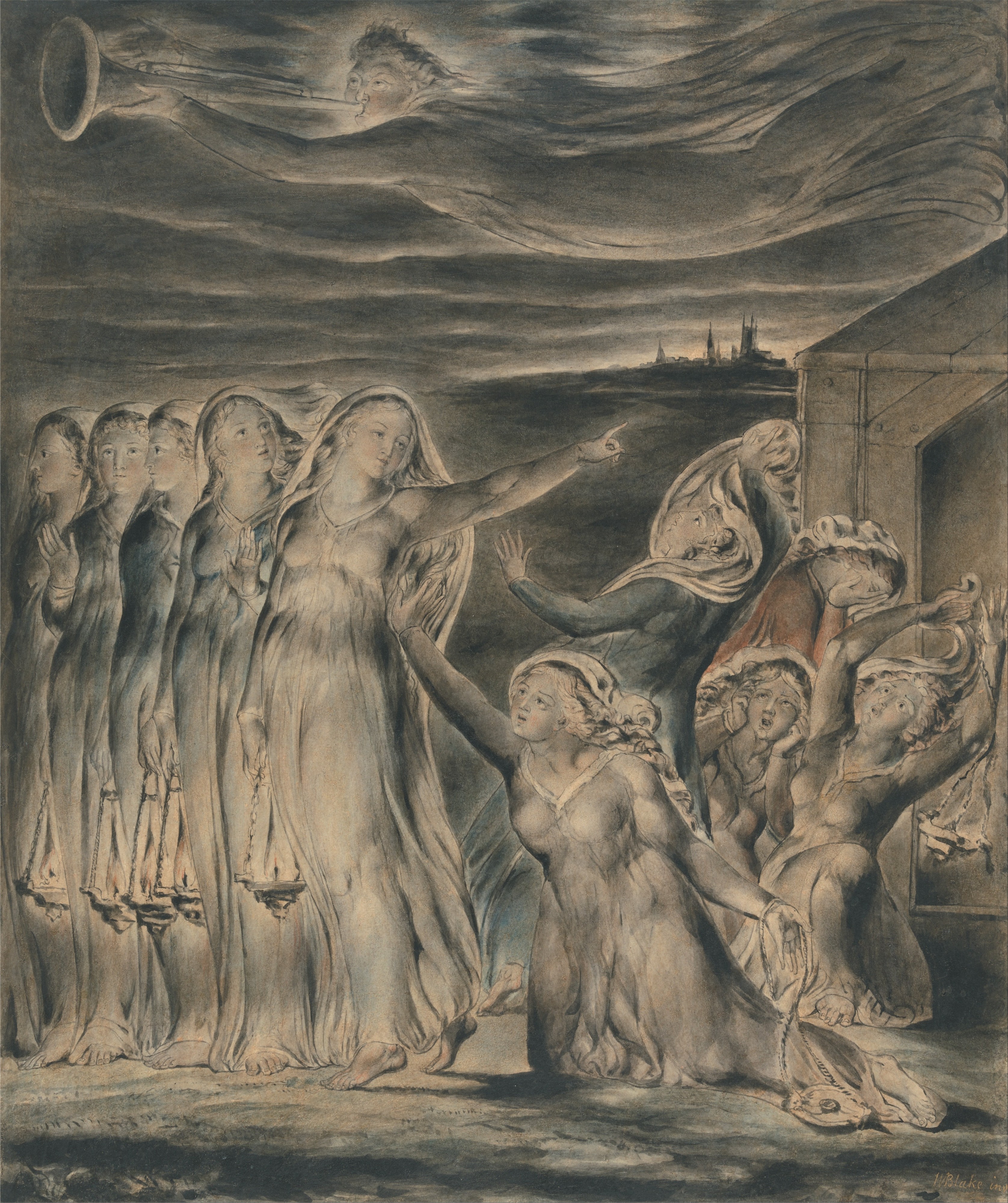 William Blake - The Parable of the Wise and Foolish Virgins - Google Art Project