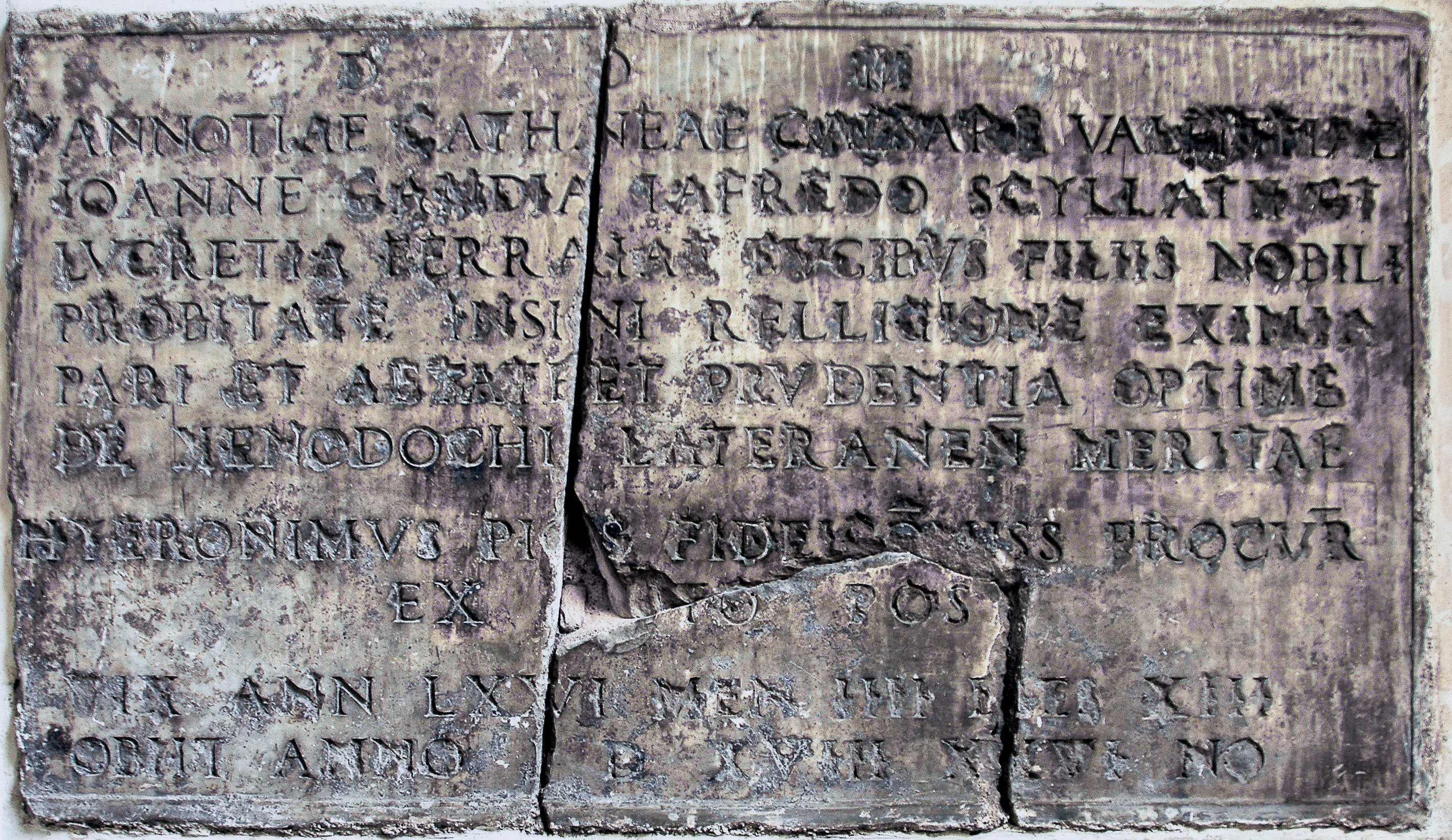 Vannozza Cattanei Grabplatte in San Marco