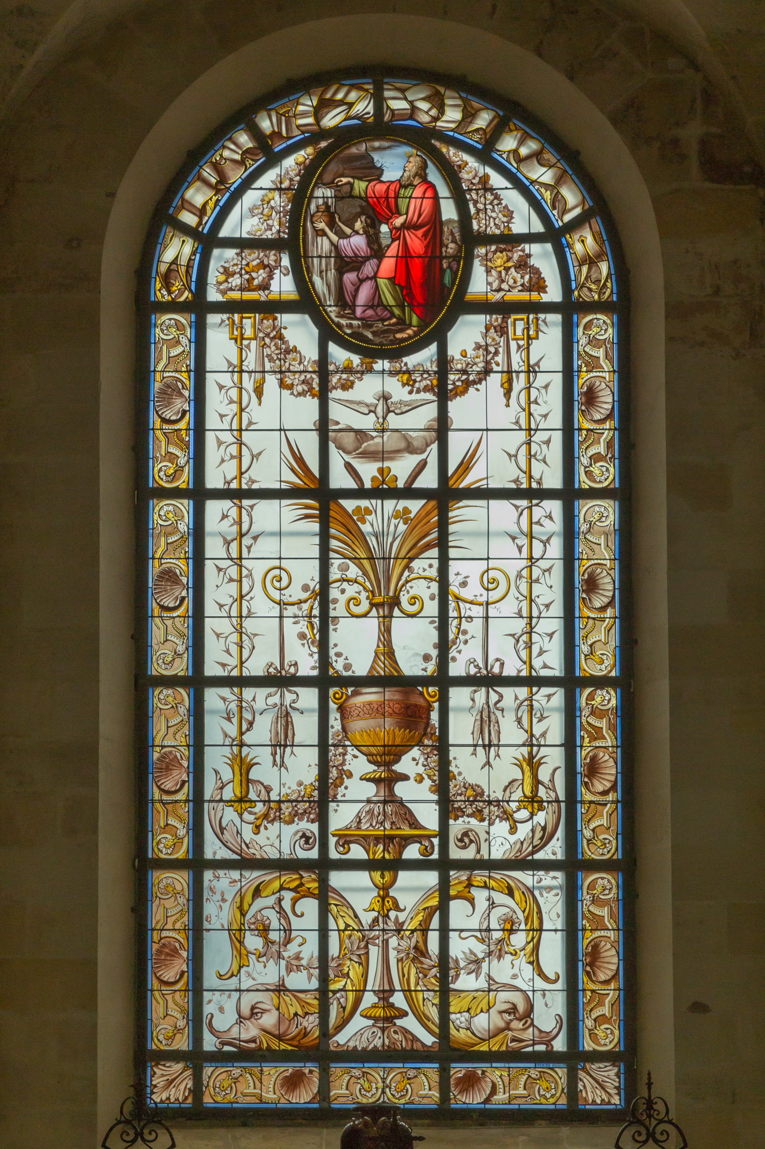 Vitrail - cathédrale Saint-Louis de La Rochelle - 20150811 14h47 (11094)