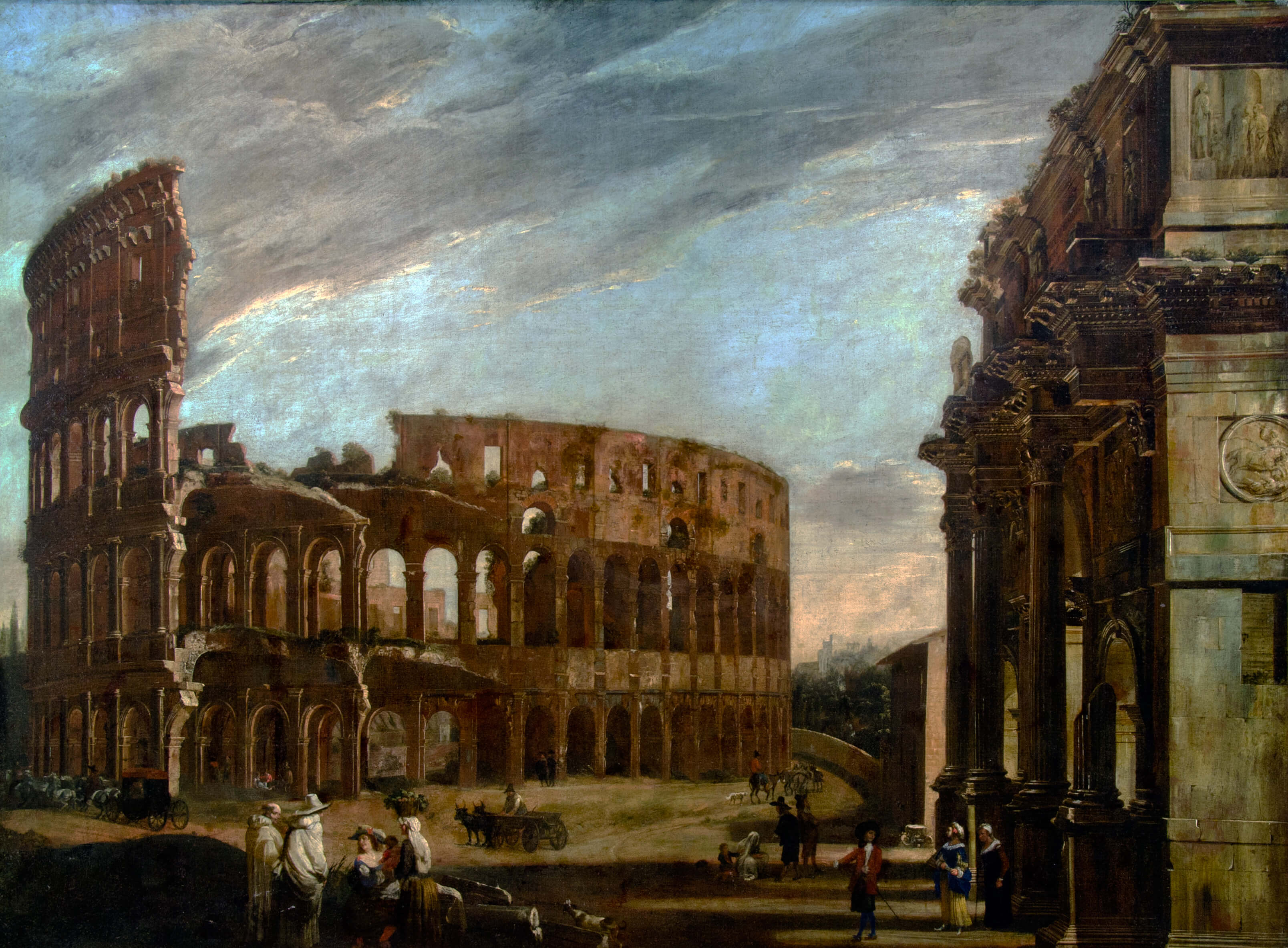Viviano Codazzi and Michelangelo Cerquozzi - Colosseum and Arch of Constantine