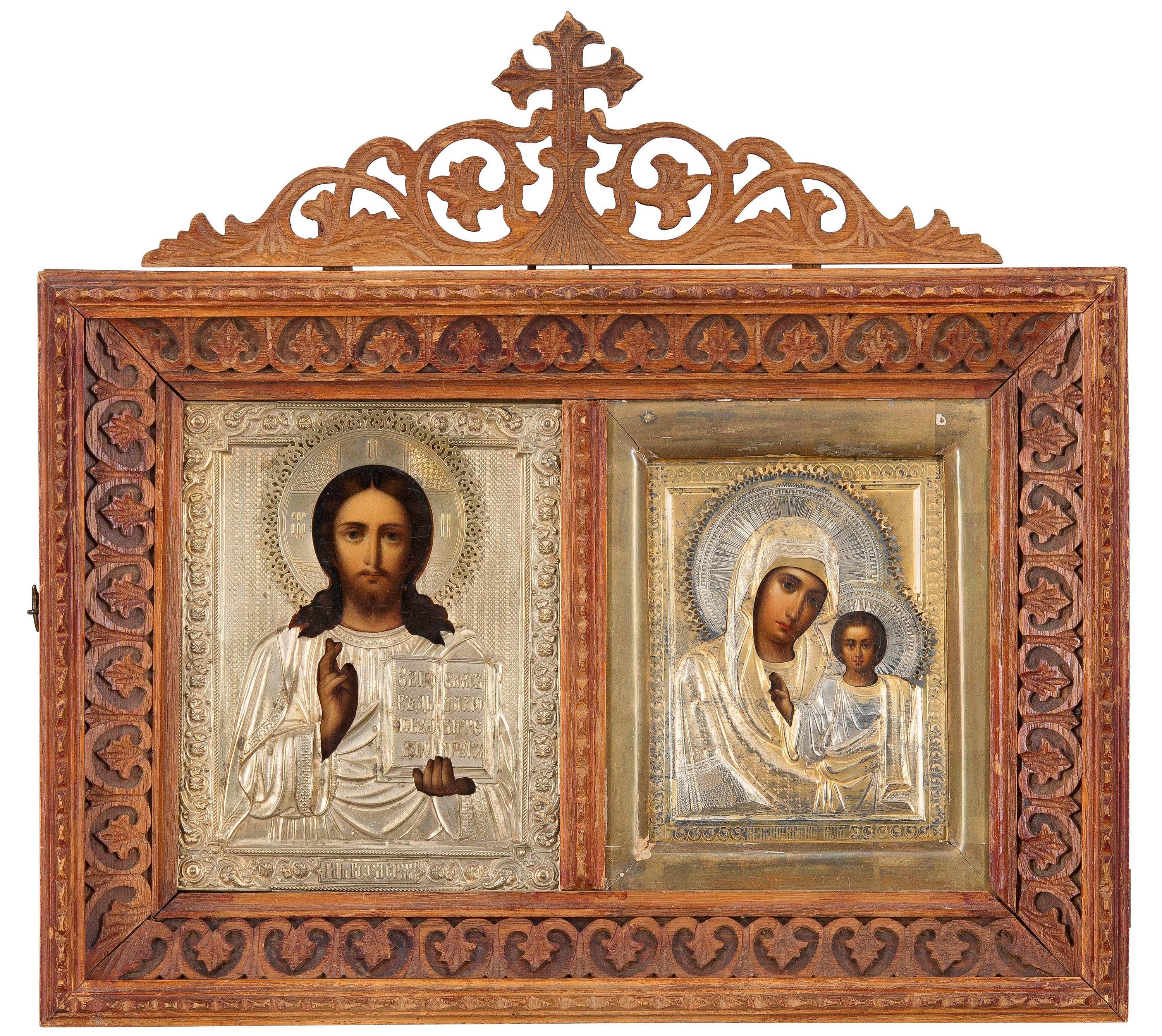 Wedding Icon. Christ and Virgin of Kazanskaya