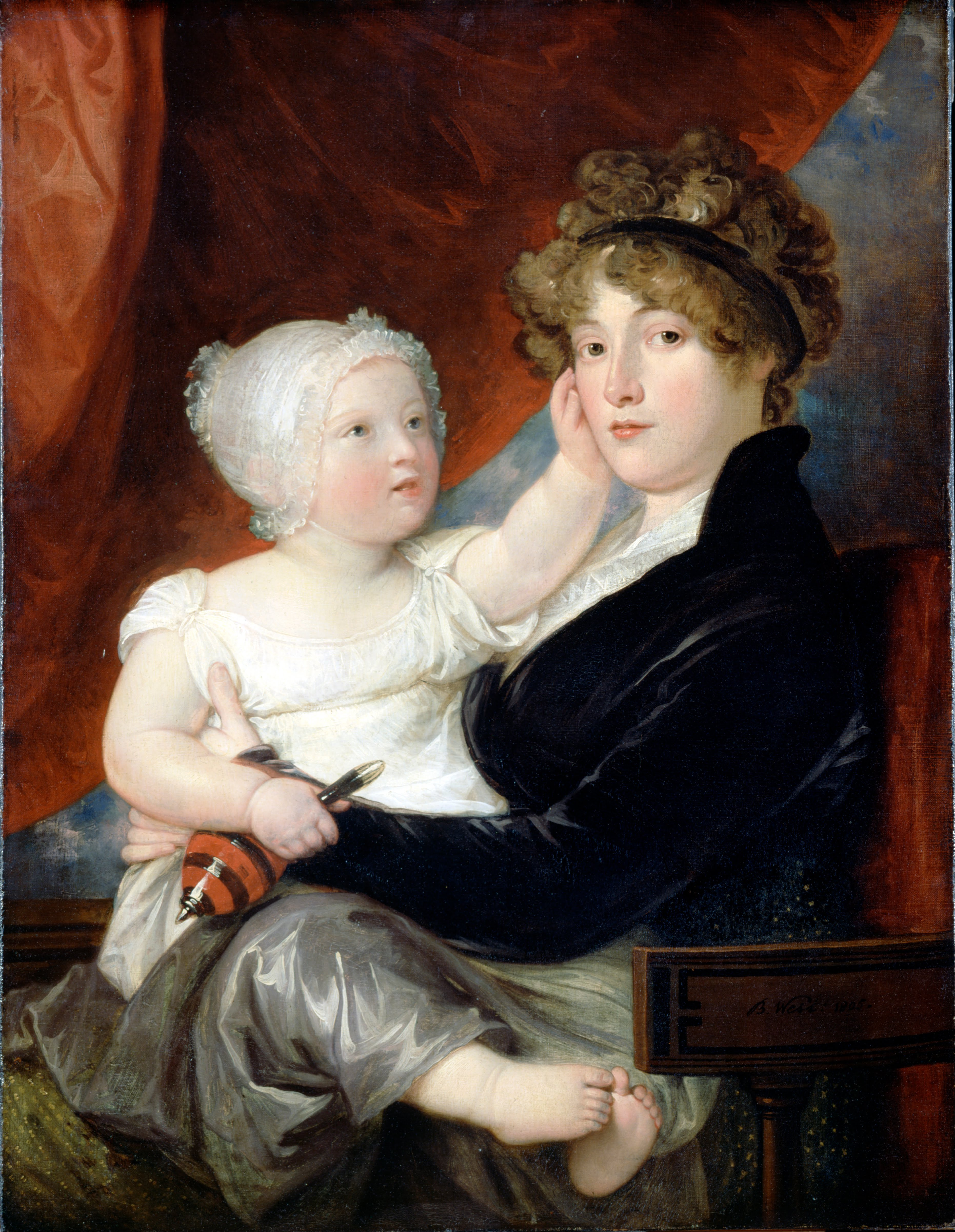 West, Benjamin - Mrs Benjamin West II with her son Benjamin West III - Google Art Project