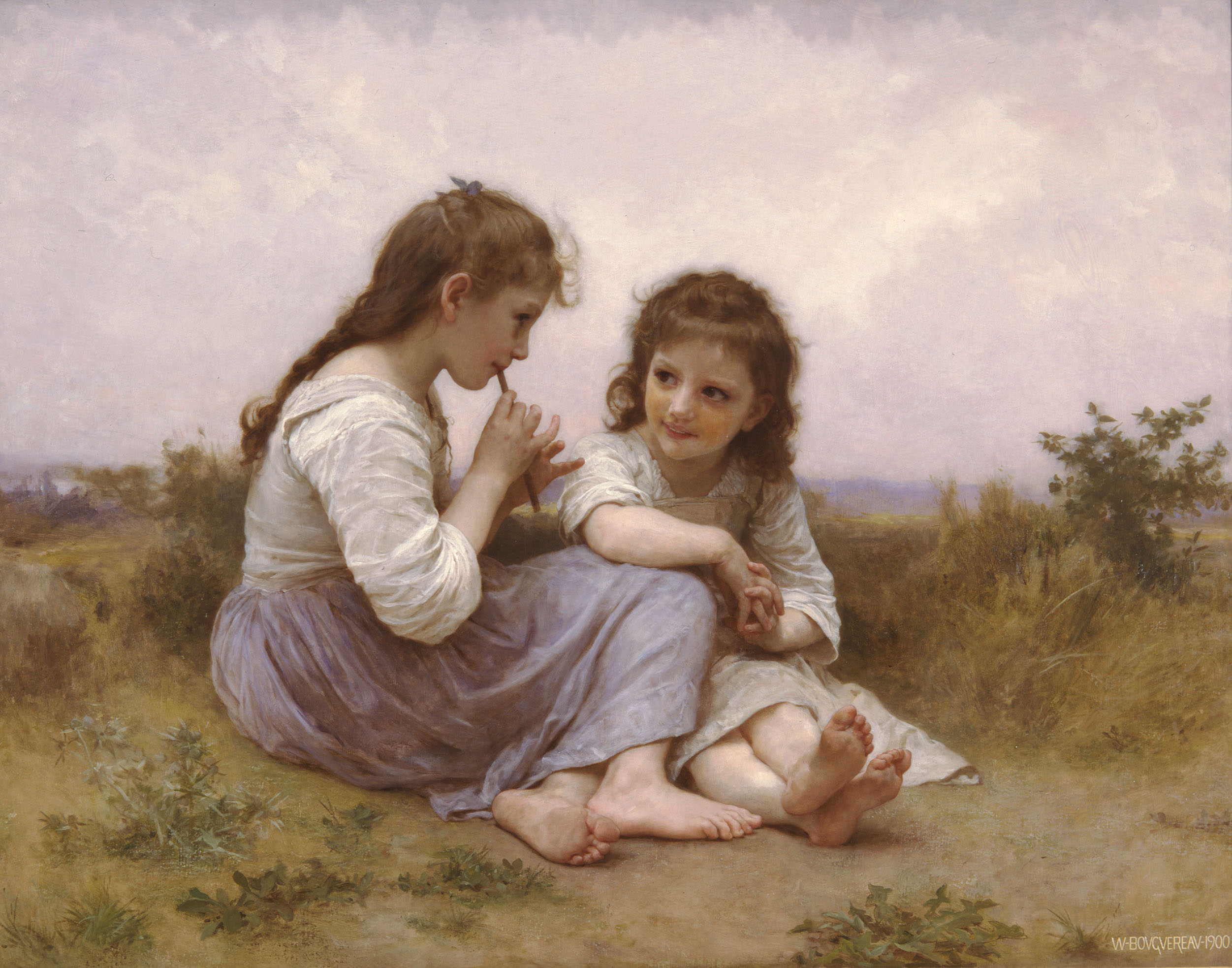William-Adolphe Bouguereau (1825-1905) - A Childhood Idyll (1900)
