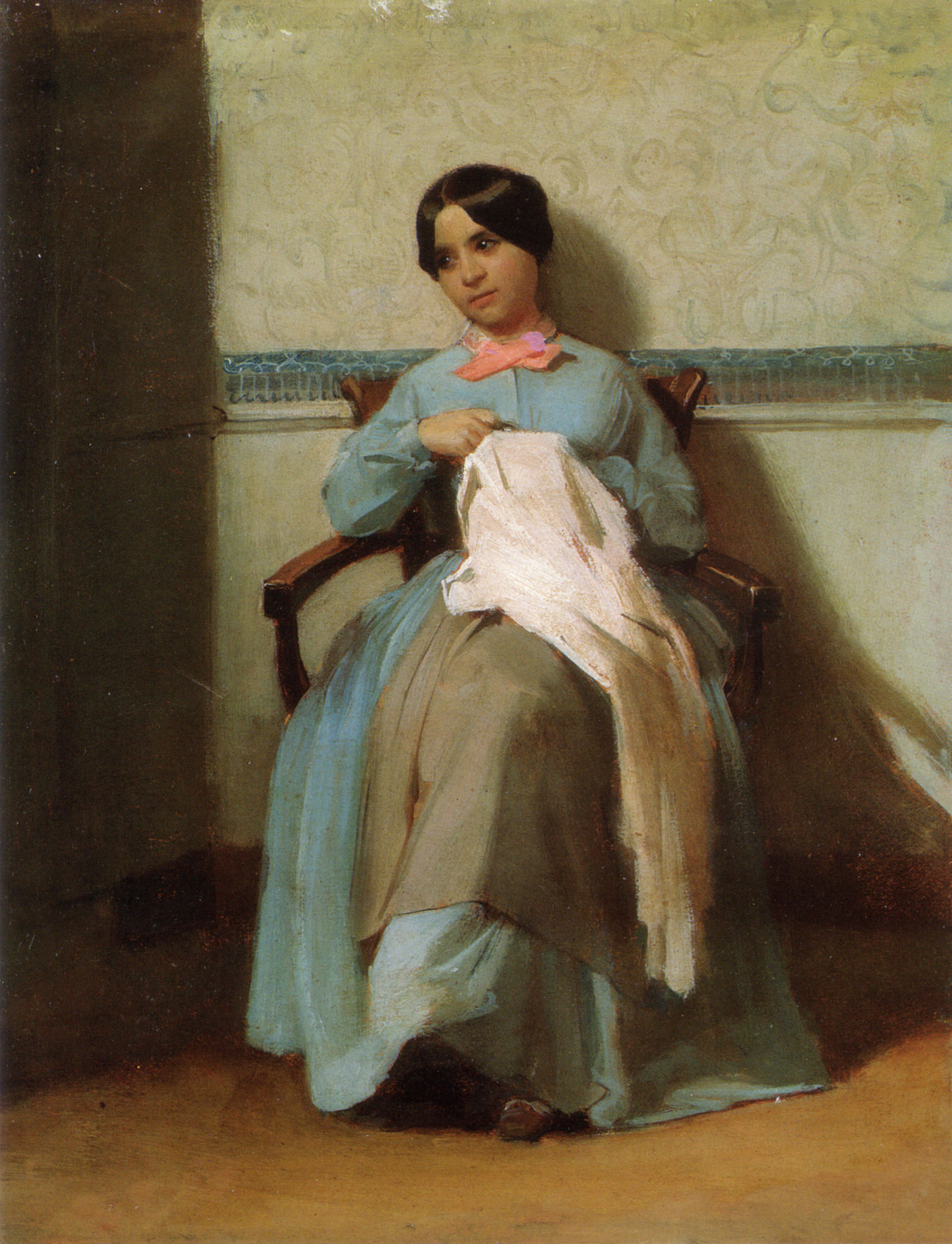 William-Adolphe Bouguereau (1825-1905) - A Portrait of Léonie Bouguereau (1850)