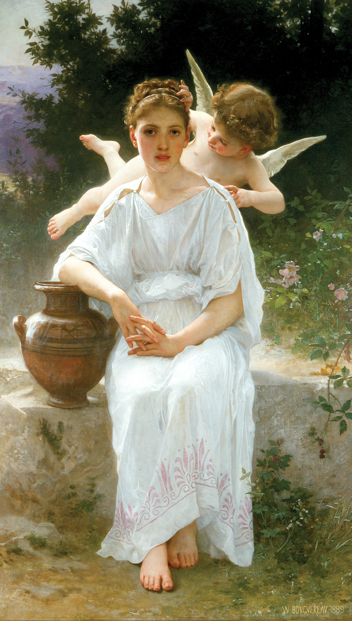 William-Adolphe Bouguereau (1825-1905) - Whisperings of Love (1889)