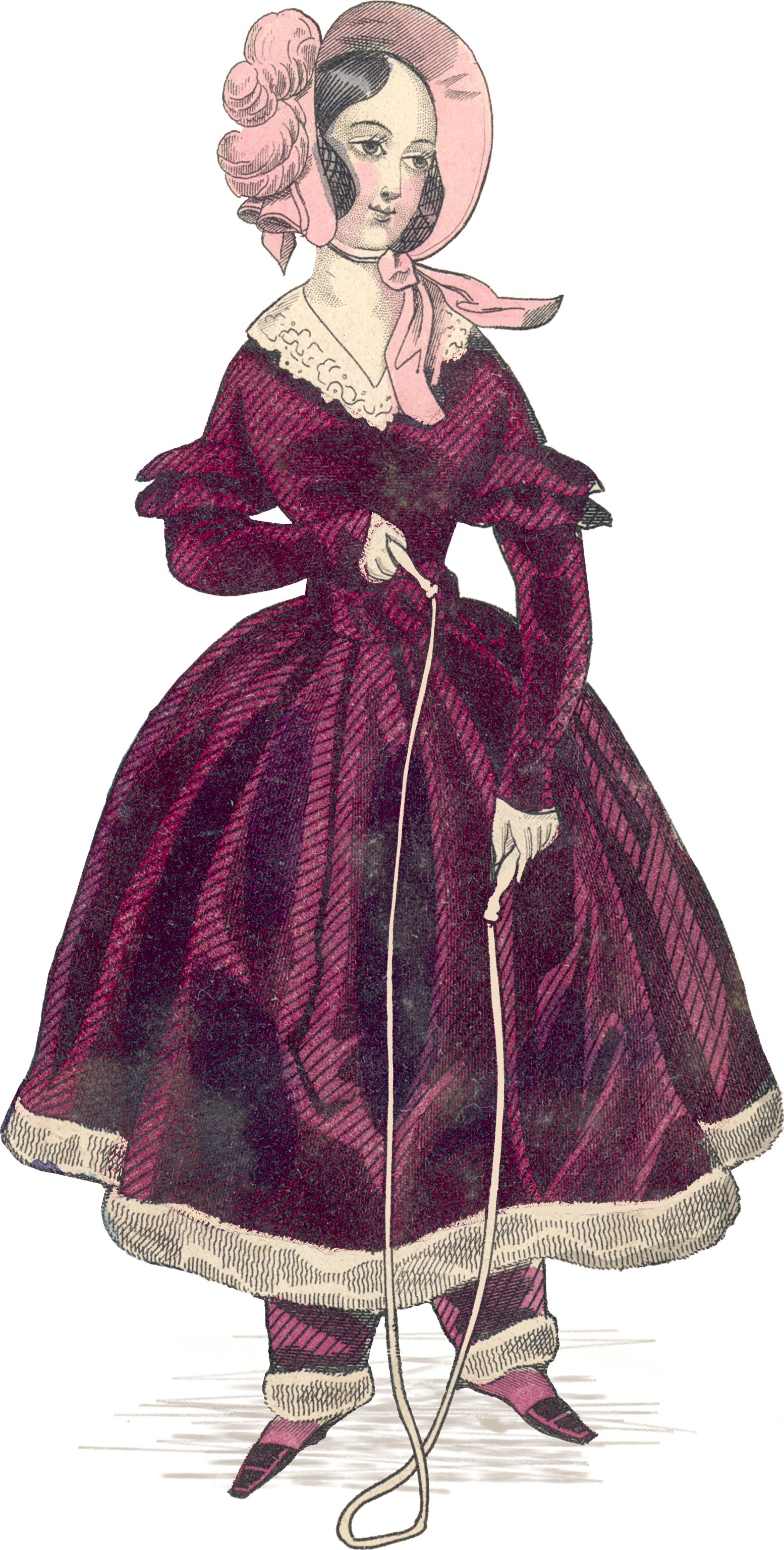 YOUNG LADYS DRESS Crimson velvet froek